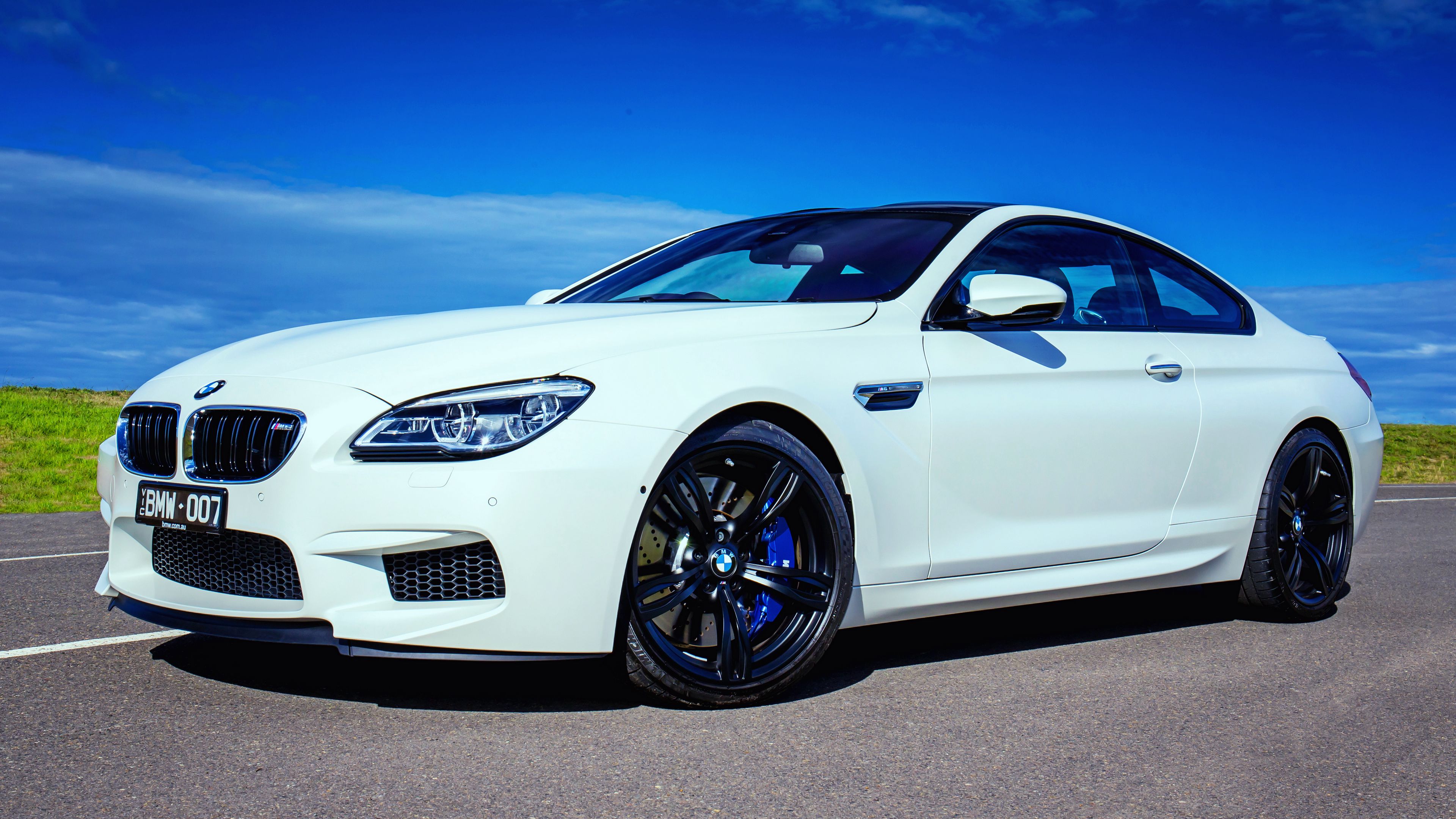 bmw, m6, white, side view, 4k, HD Wallpaper