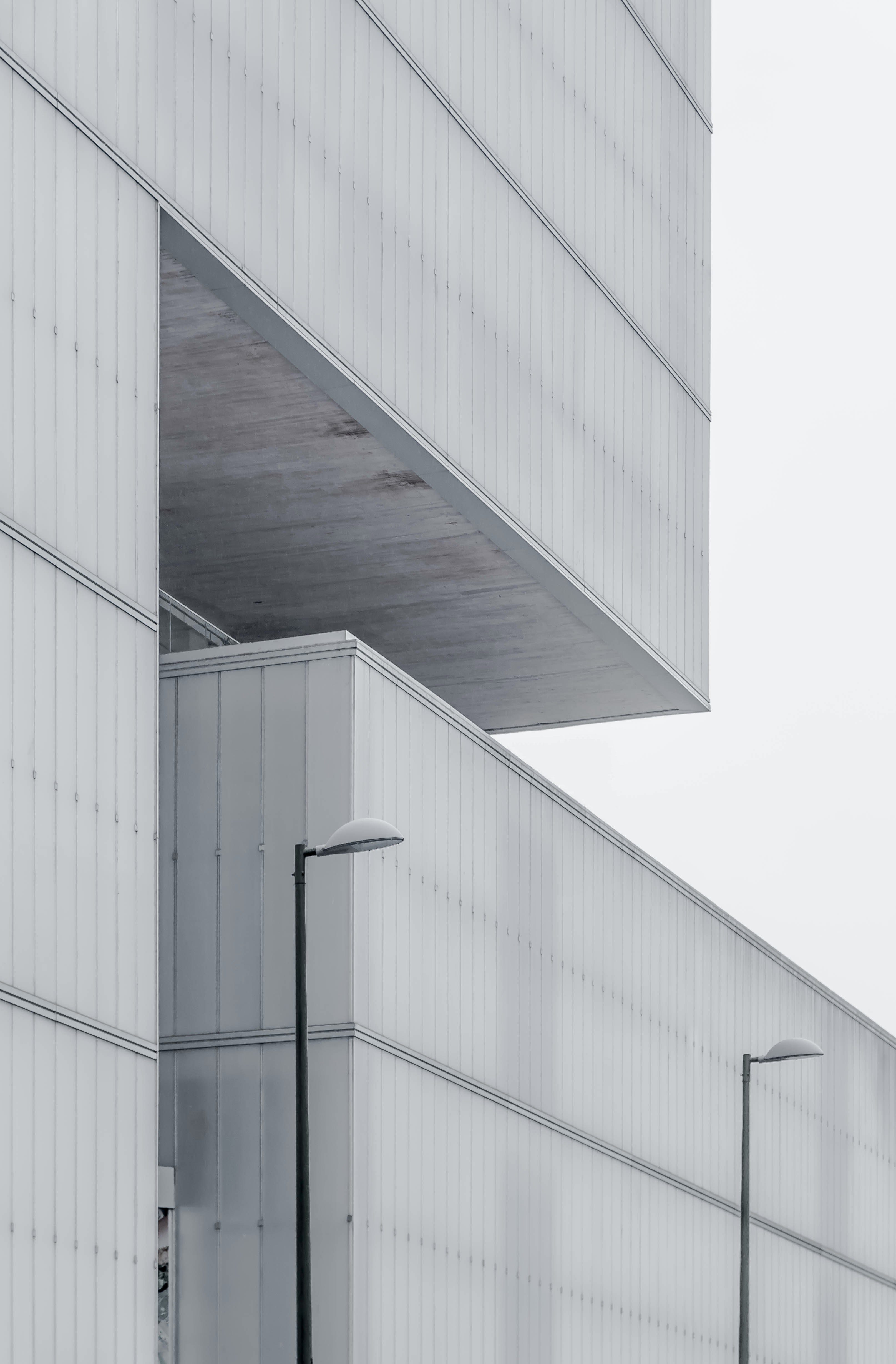 building architecture grey and gray hd, 4k, Phone HD Wallpaper