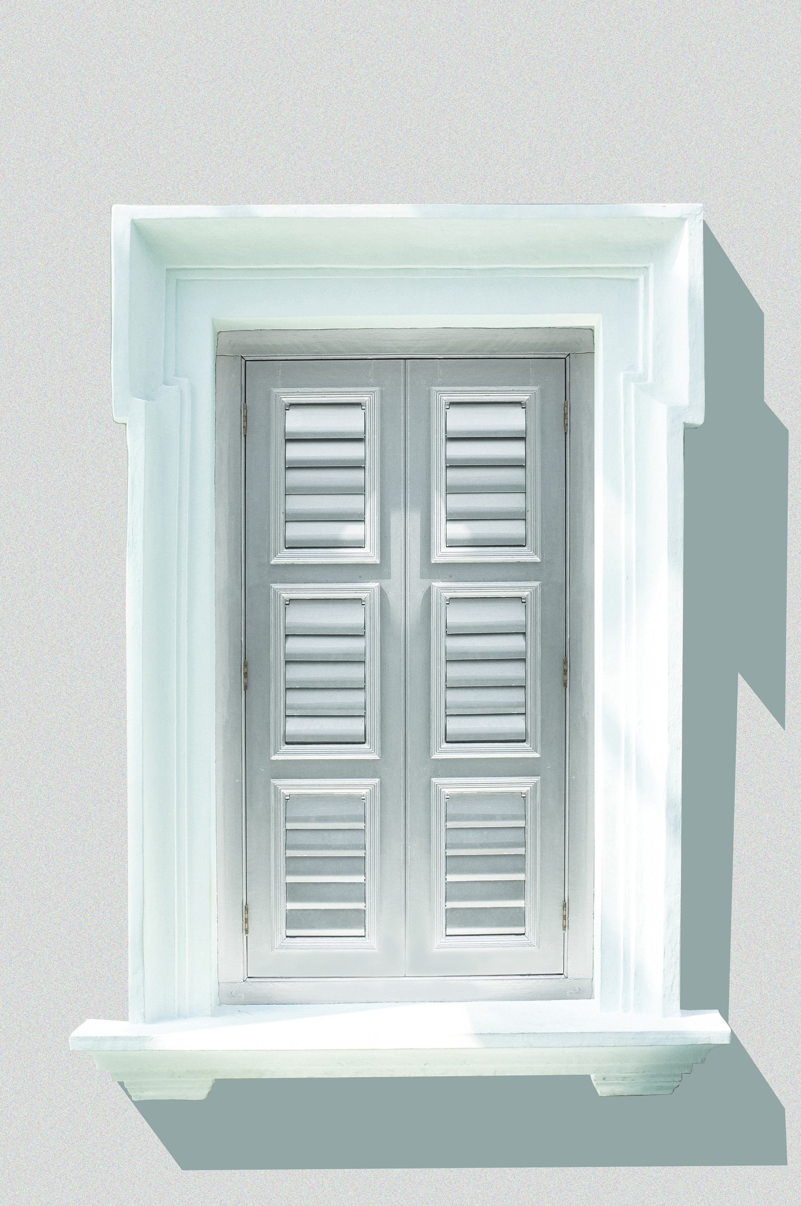 window shutter white and building hd, 4k, Phone HD Wallpaper