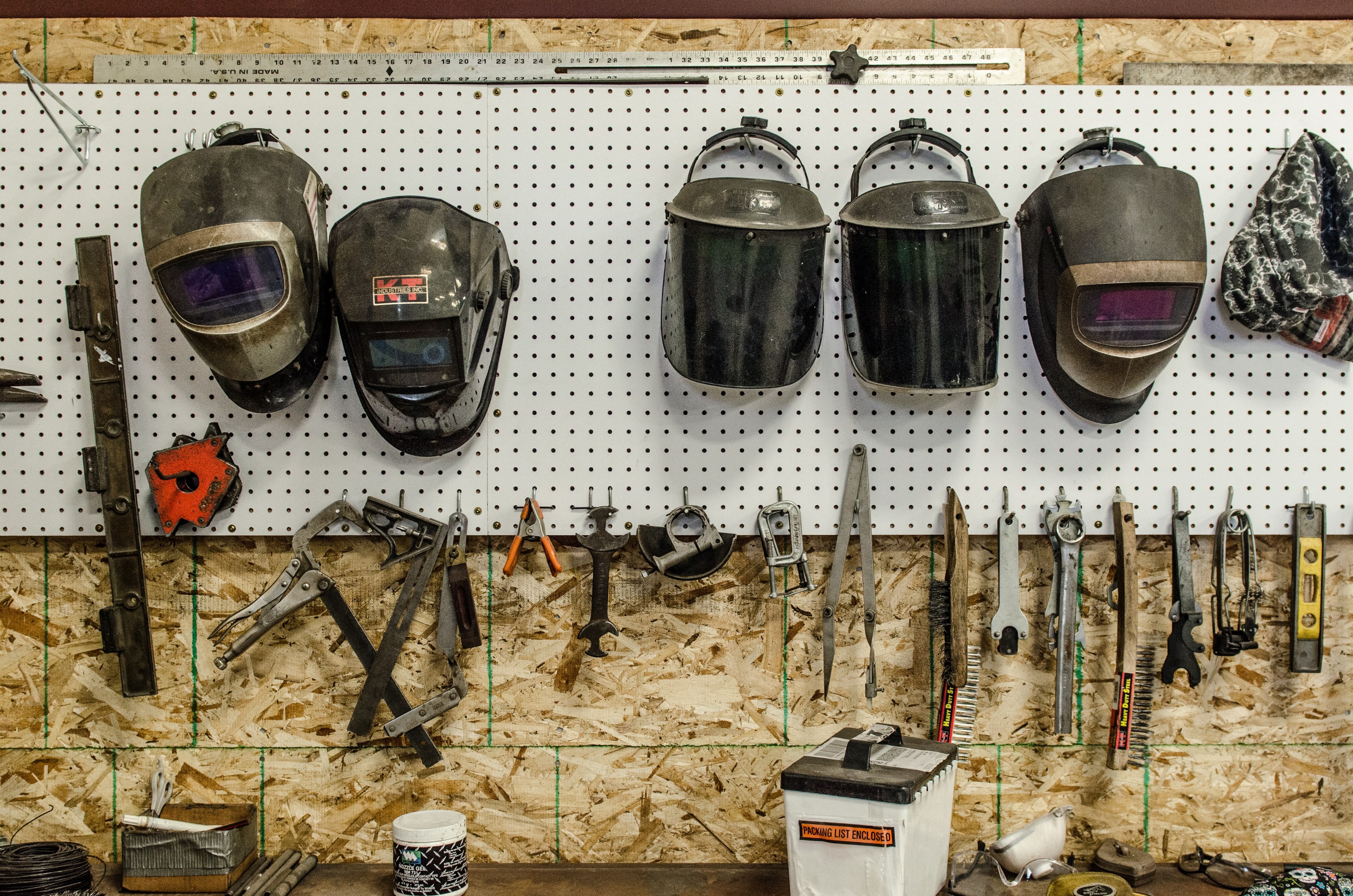 welding mask mask tool and toolbench 4k, HD Wallpaper