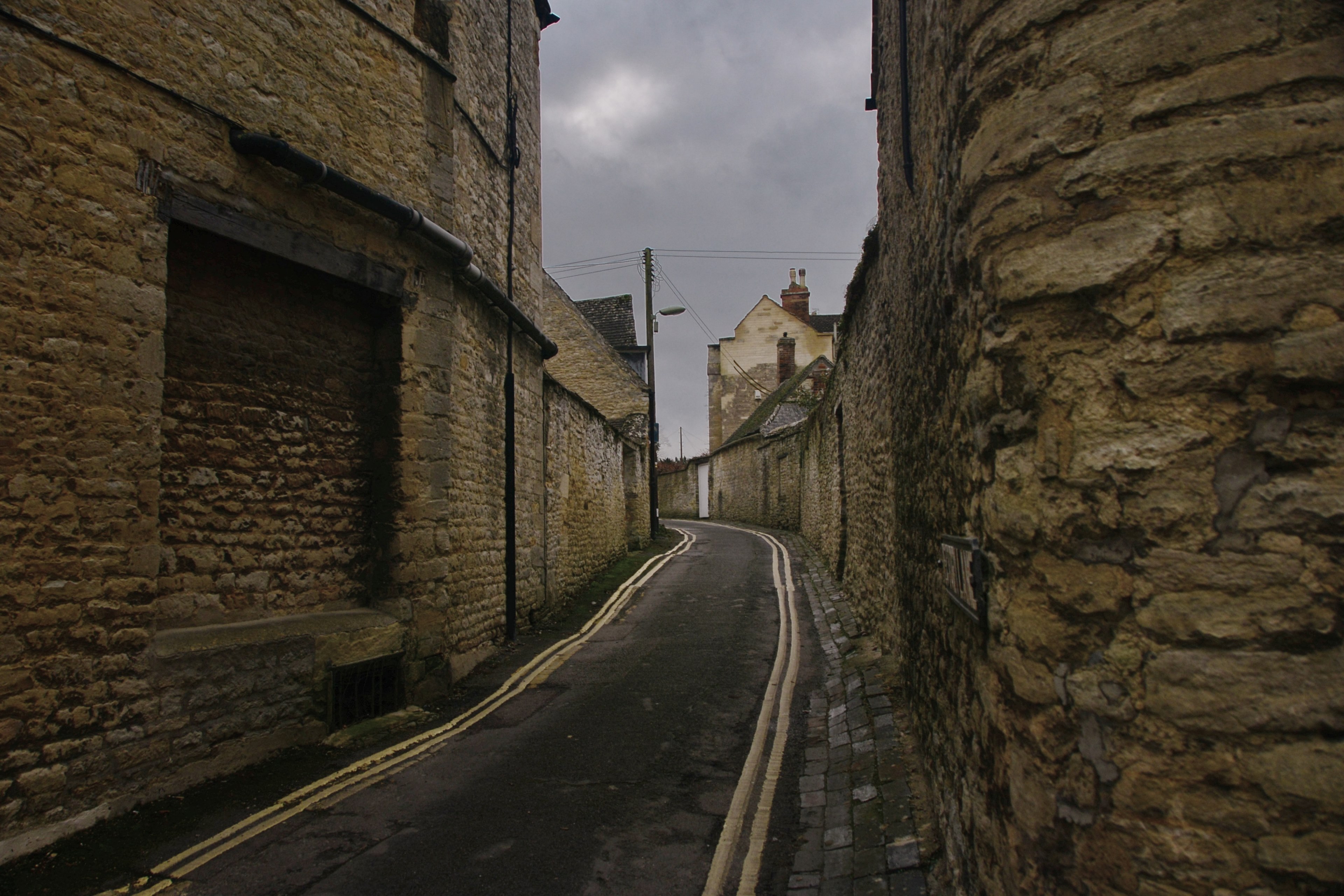 a lane in old town woodstock england uk 4k, HD Wallpaper