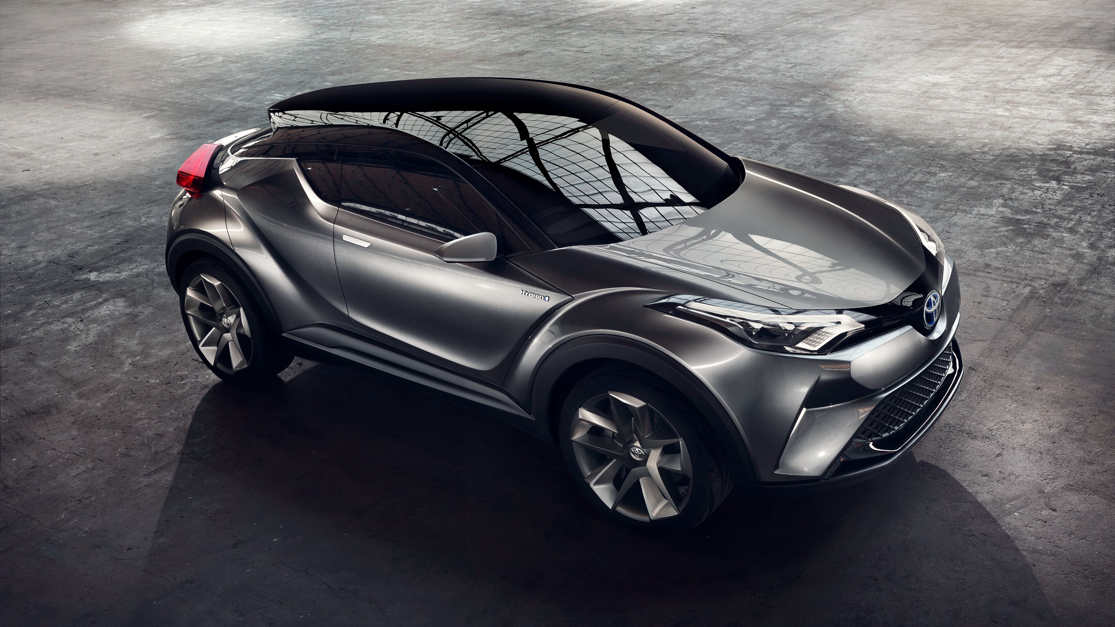 toyota, c-hr, side view, gray, 4k, HD Wallpaper