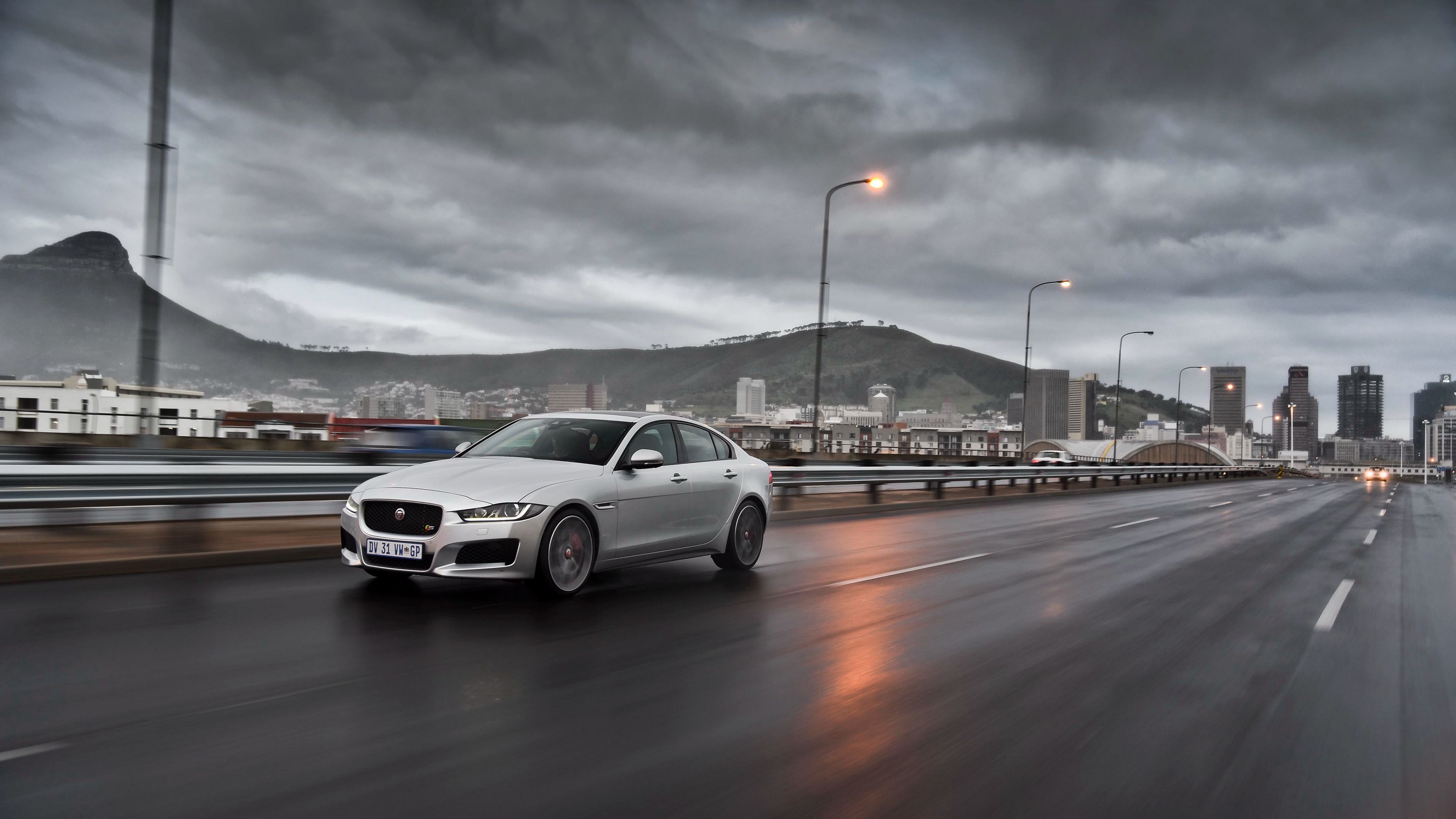 jaguar, xe s, highway, traffic, speed, 4k, HD Wallpaper