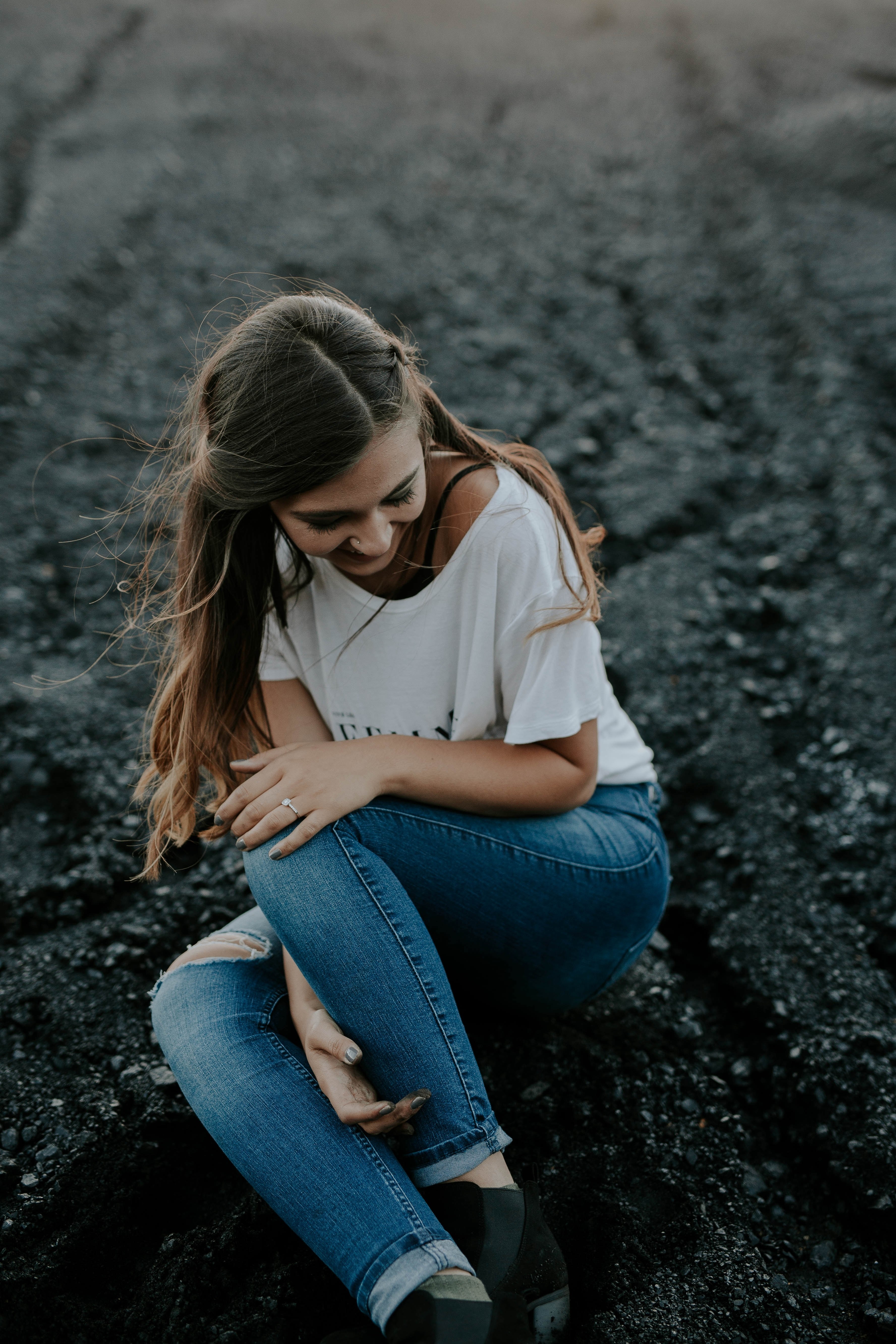 person coal rock and nature hd, 4k, Phone HD Wallpaper