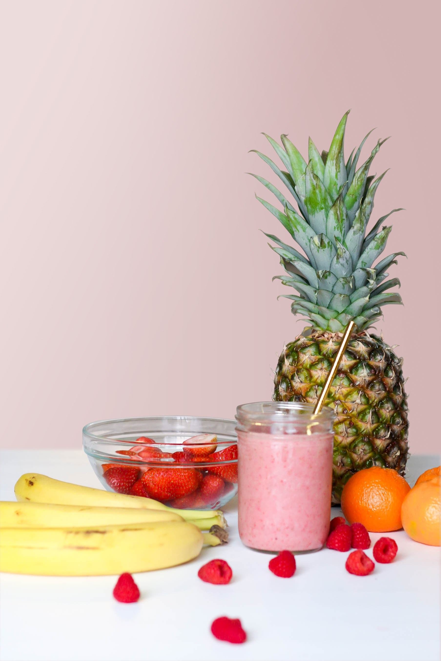 pineapple leaves fruit and smoothie hd, 4k, Phone HD Wallpaper