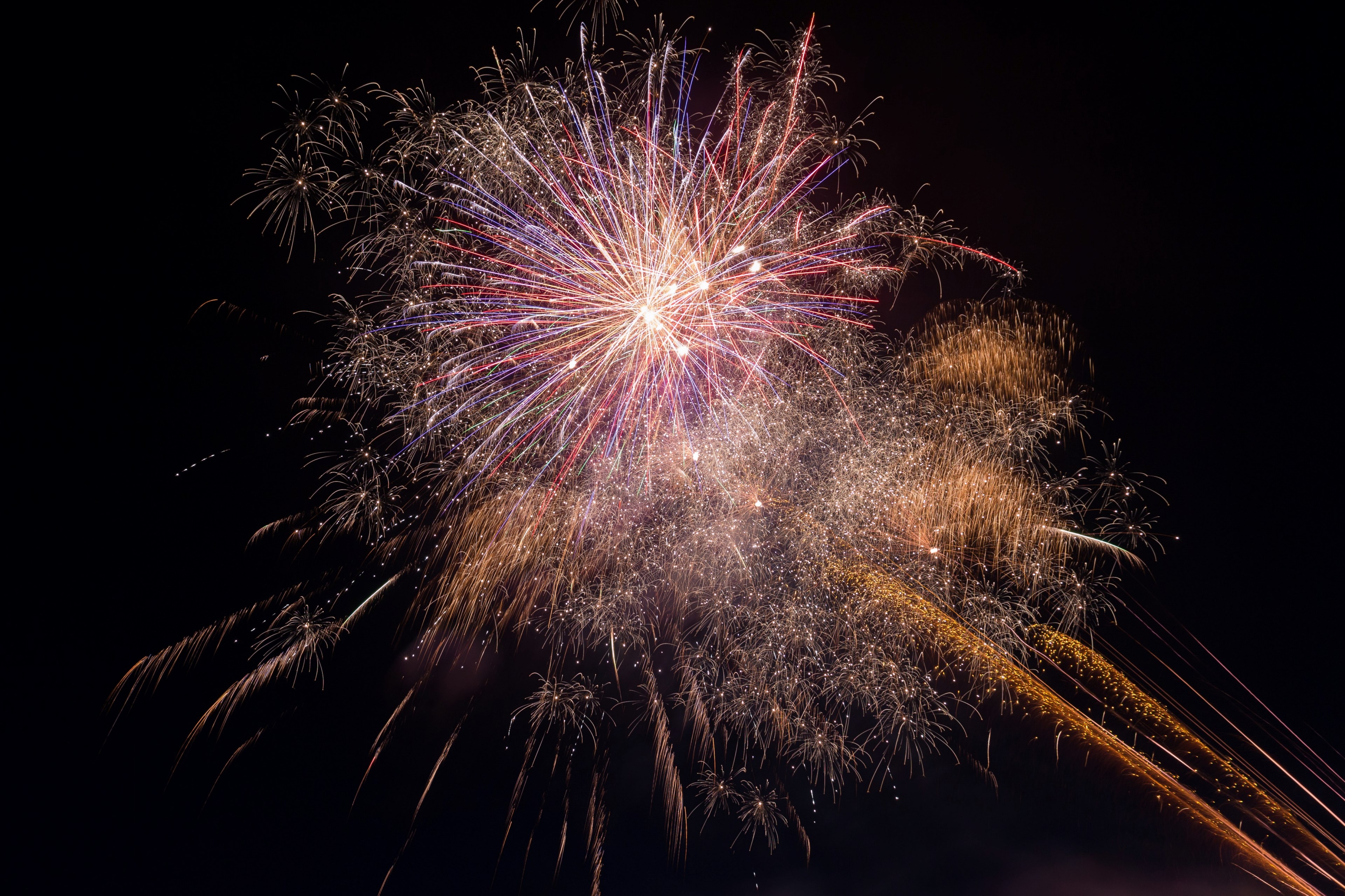 firework graphic color and light 4k, HD Wallpaper