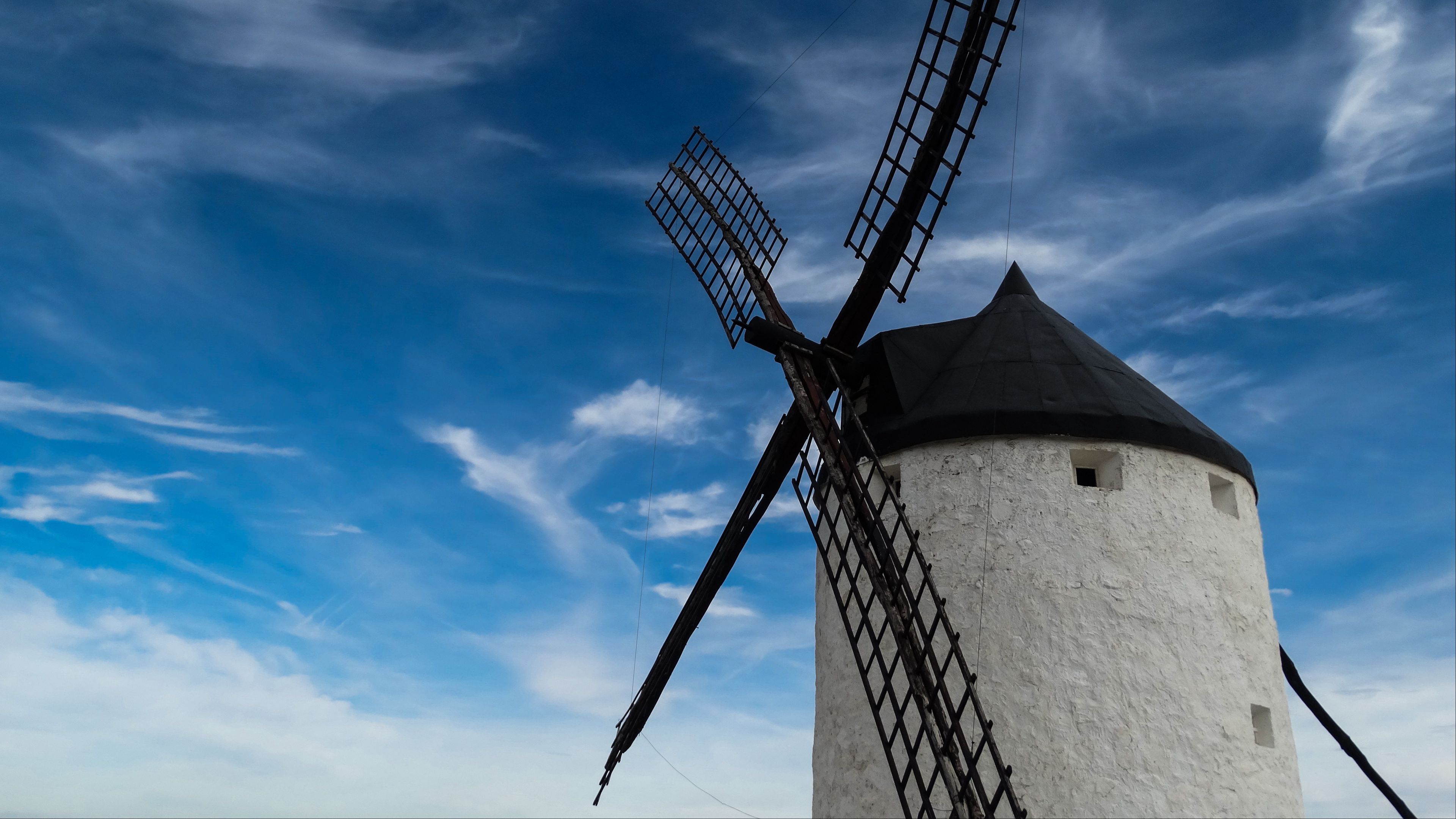 windmill, mill, sky, 4k, HD Wallpaper