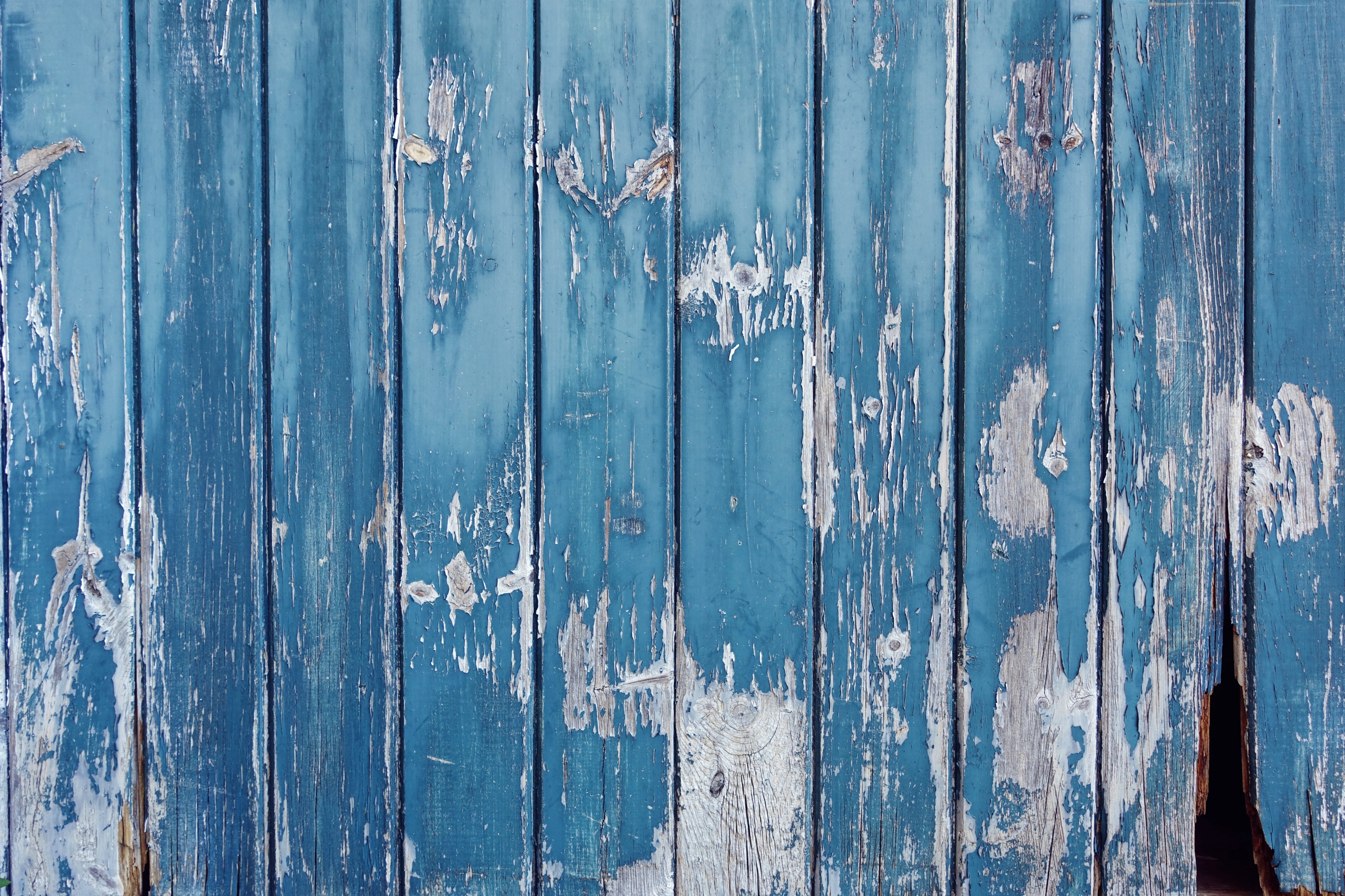 wood blue paint and chipped 4k, HD Wallpaper