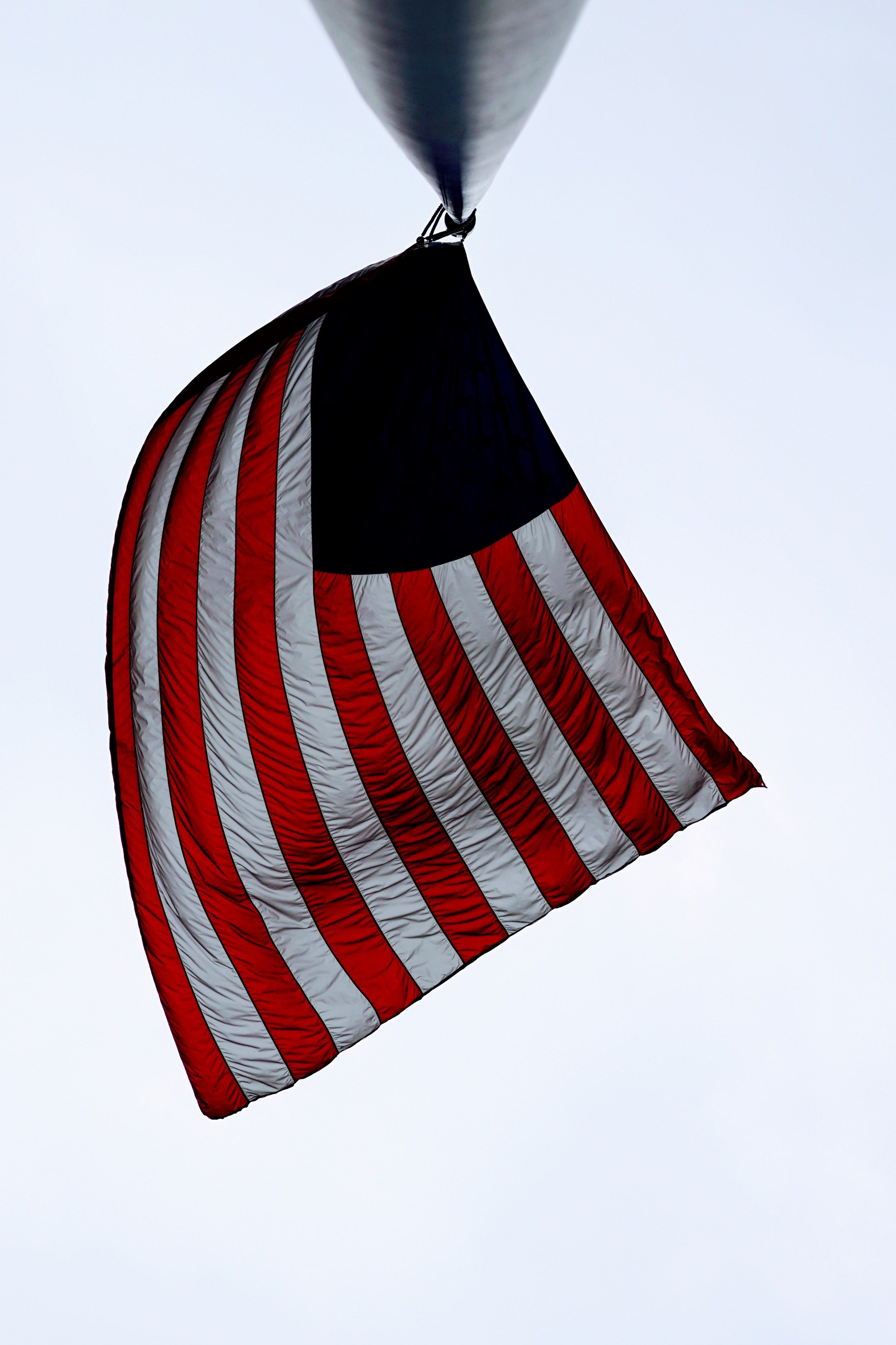 flag united states america and pole hd, 4k, Phone HD Wallpaper