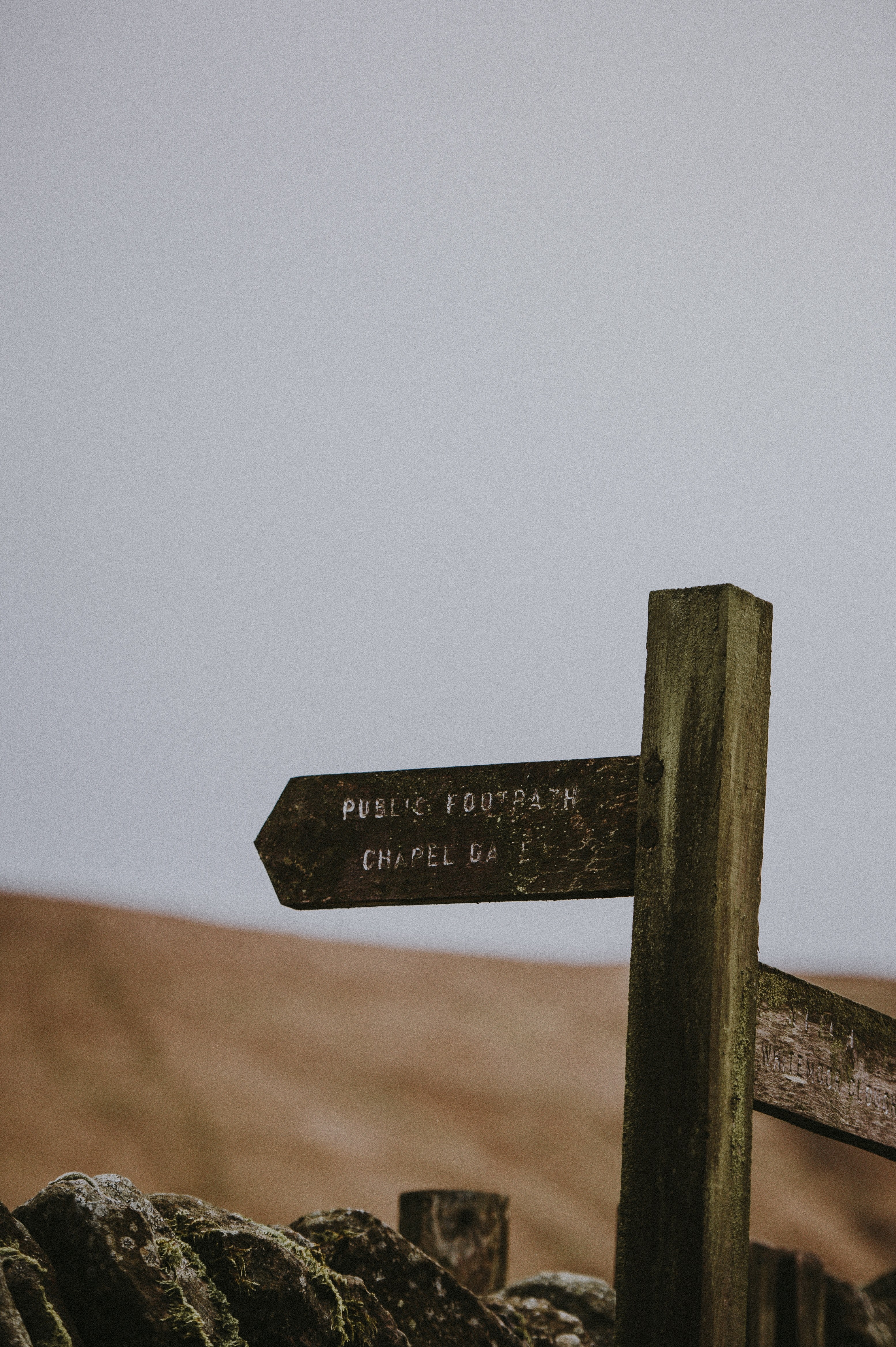 public footpath sign 4k, Phone HD Wallpaper