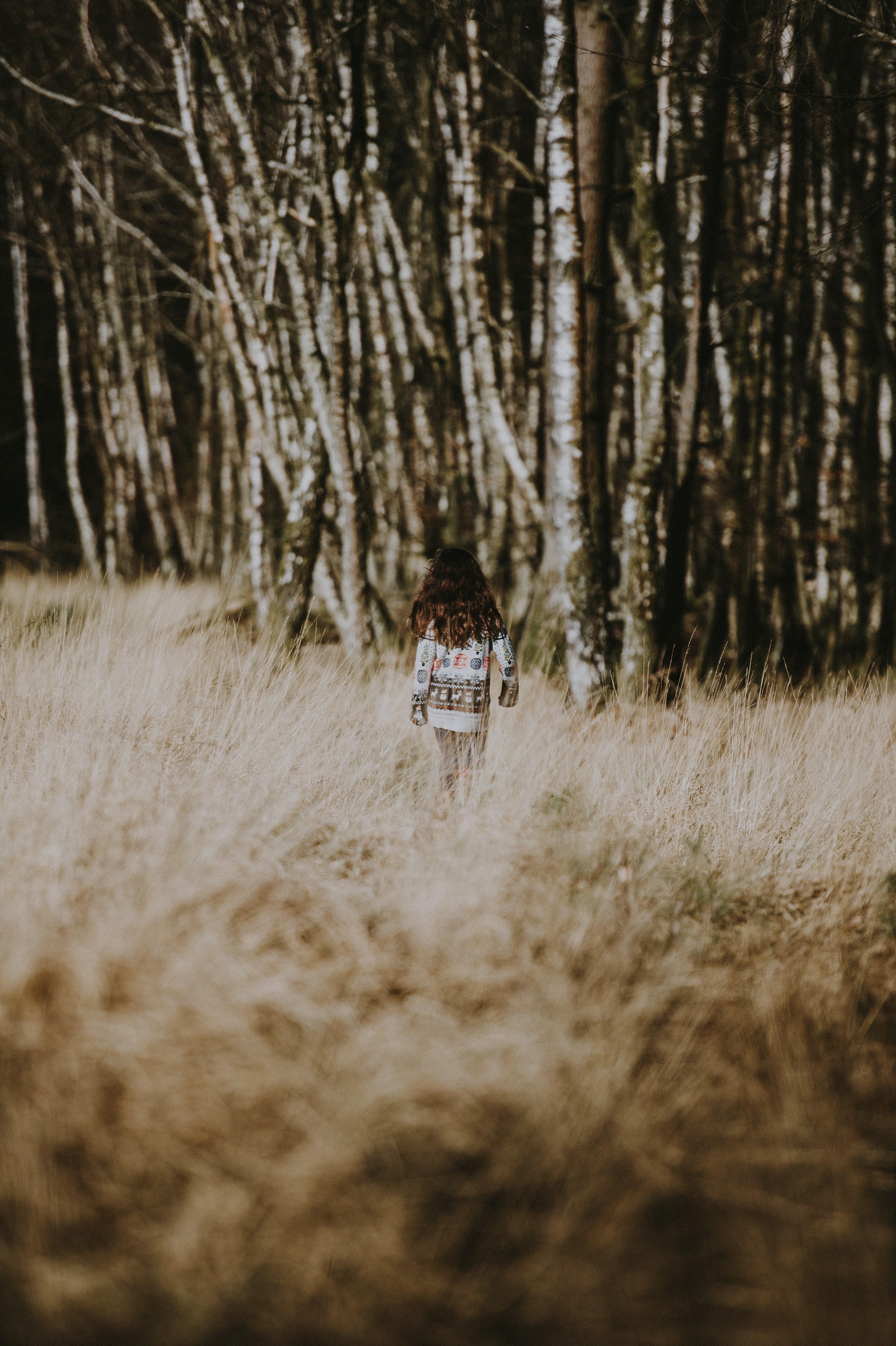 child walking in the woods 4k, Phone HD Wallpaper