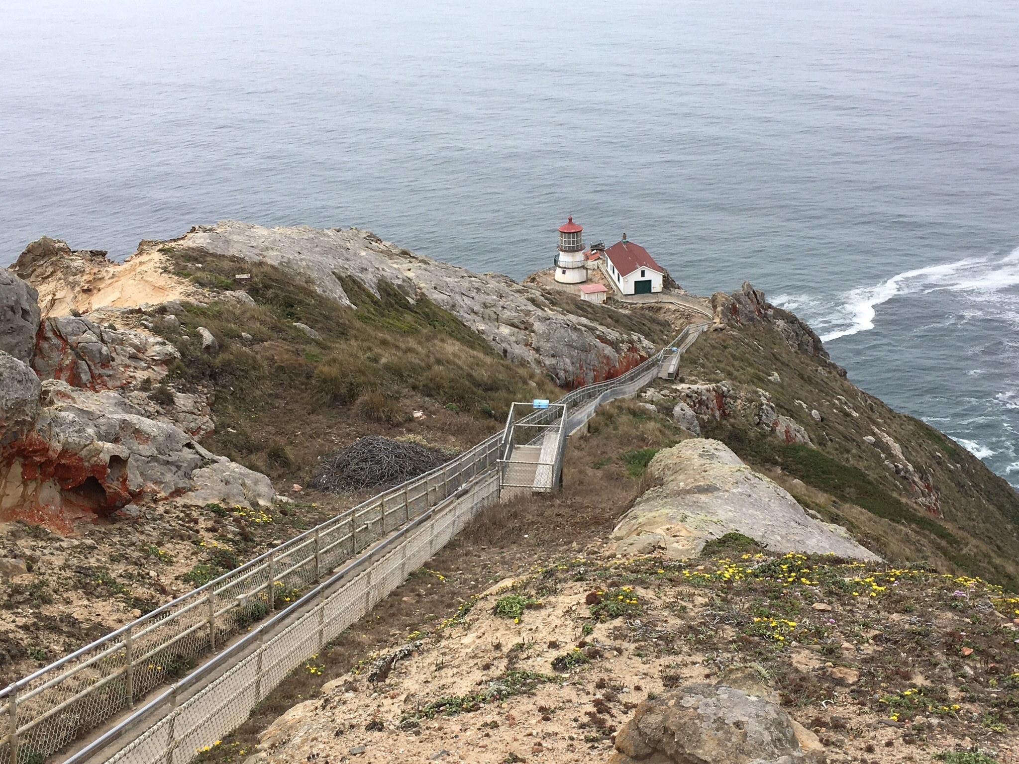 cliff railway lighthouse and coast 4k, HD Wallpaper