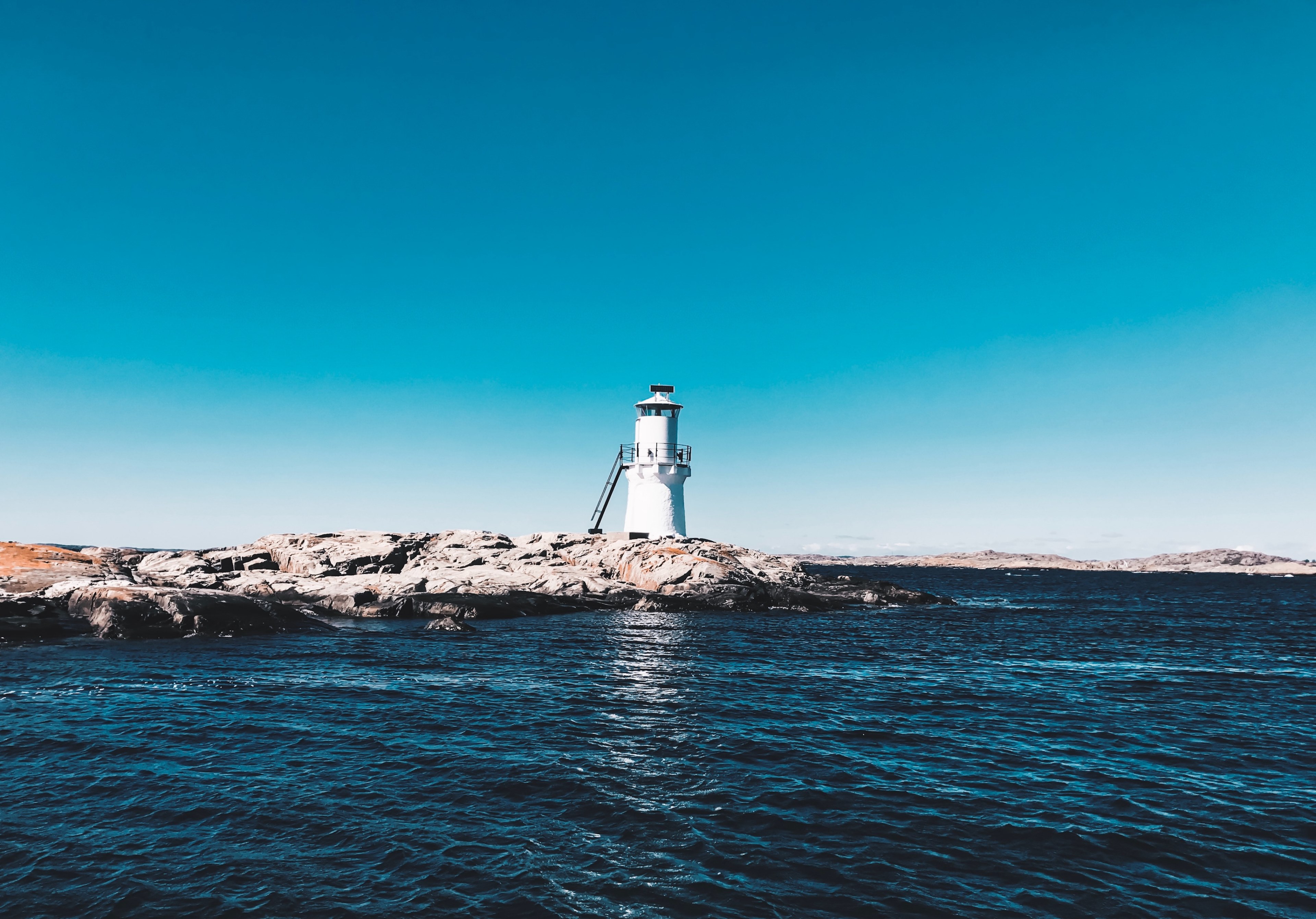 lighthouse ocean water and coast 4k, HD Wallpaper