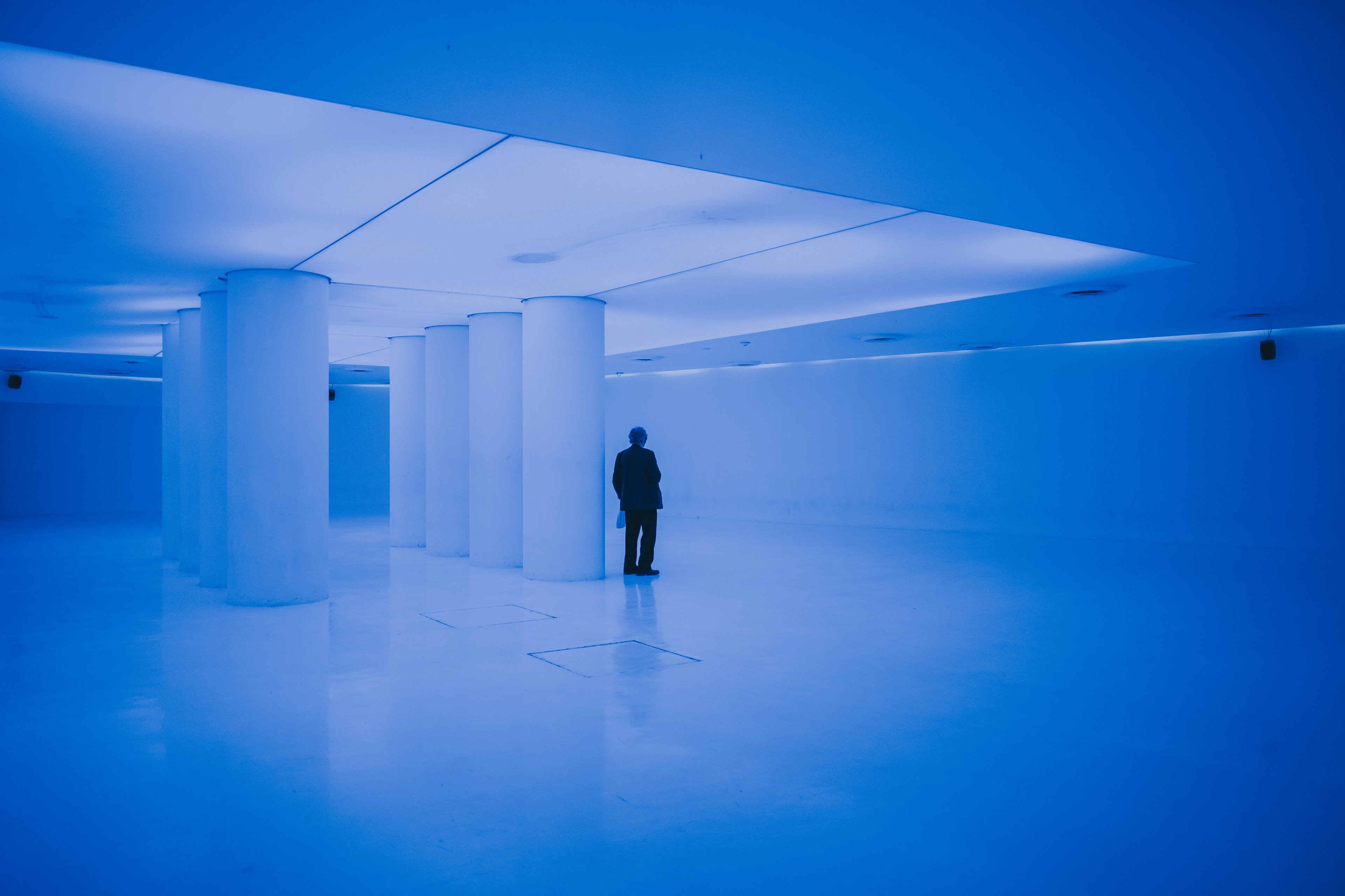 room art installation and light 4k, HD Wallpaper