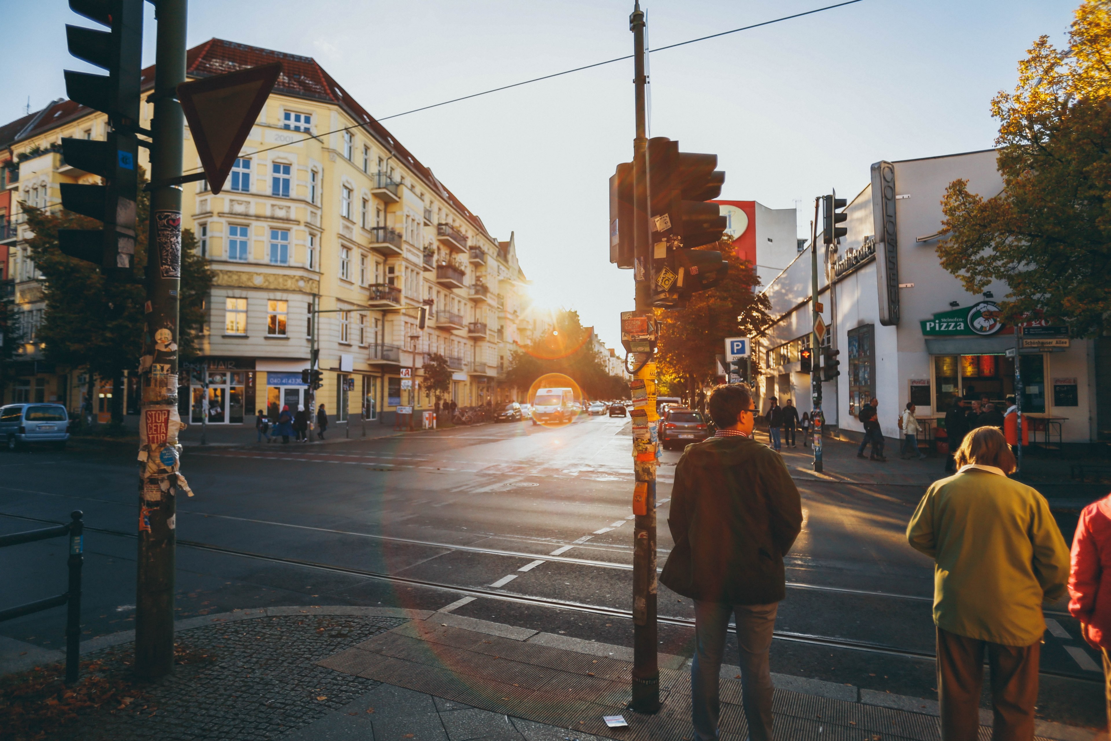 road urban street and building 4k, HD Wallpaper