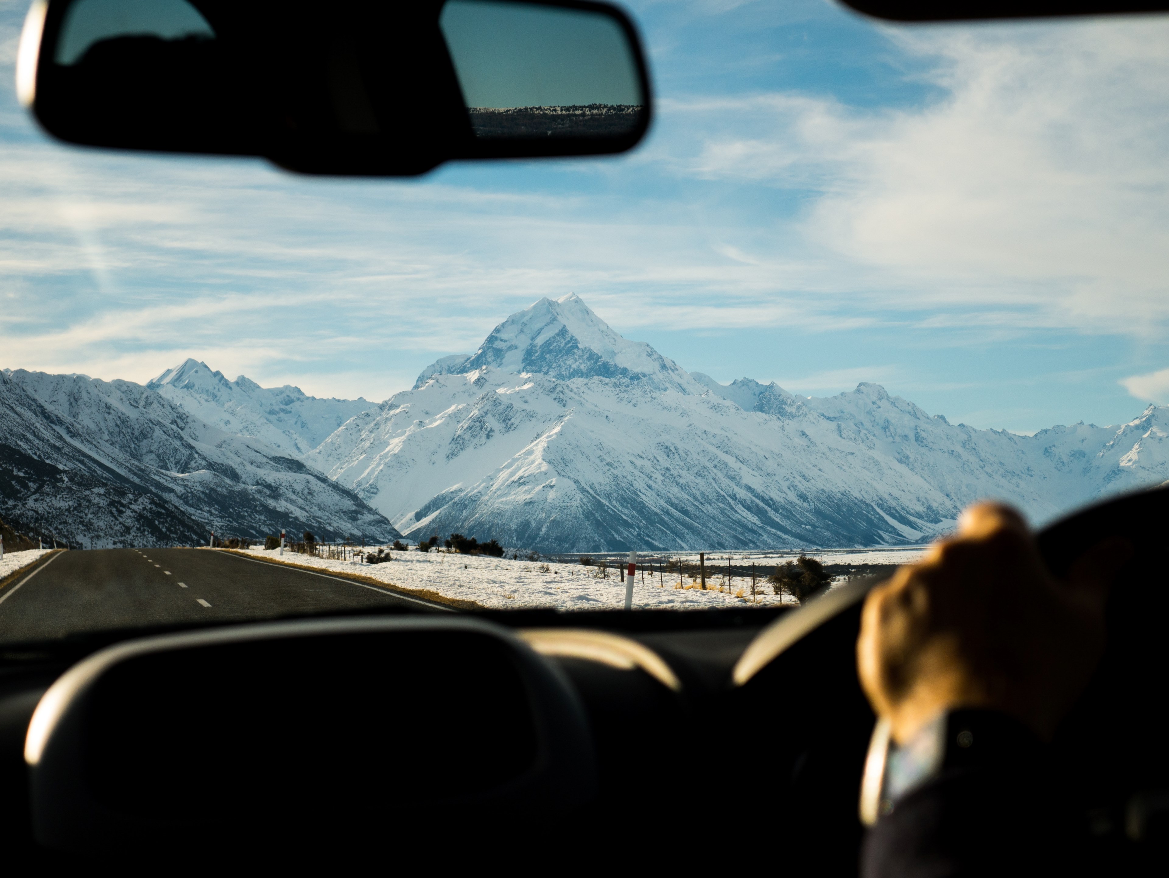 mountain ridge mountain range open road and cloud 4k, HD Wallpaper