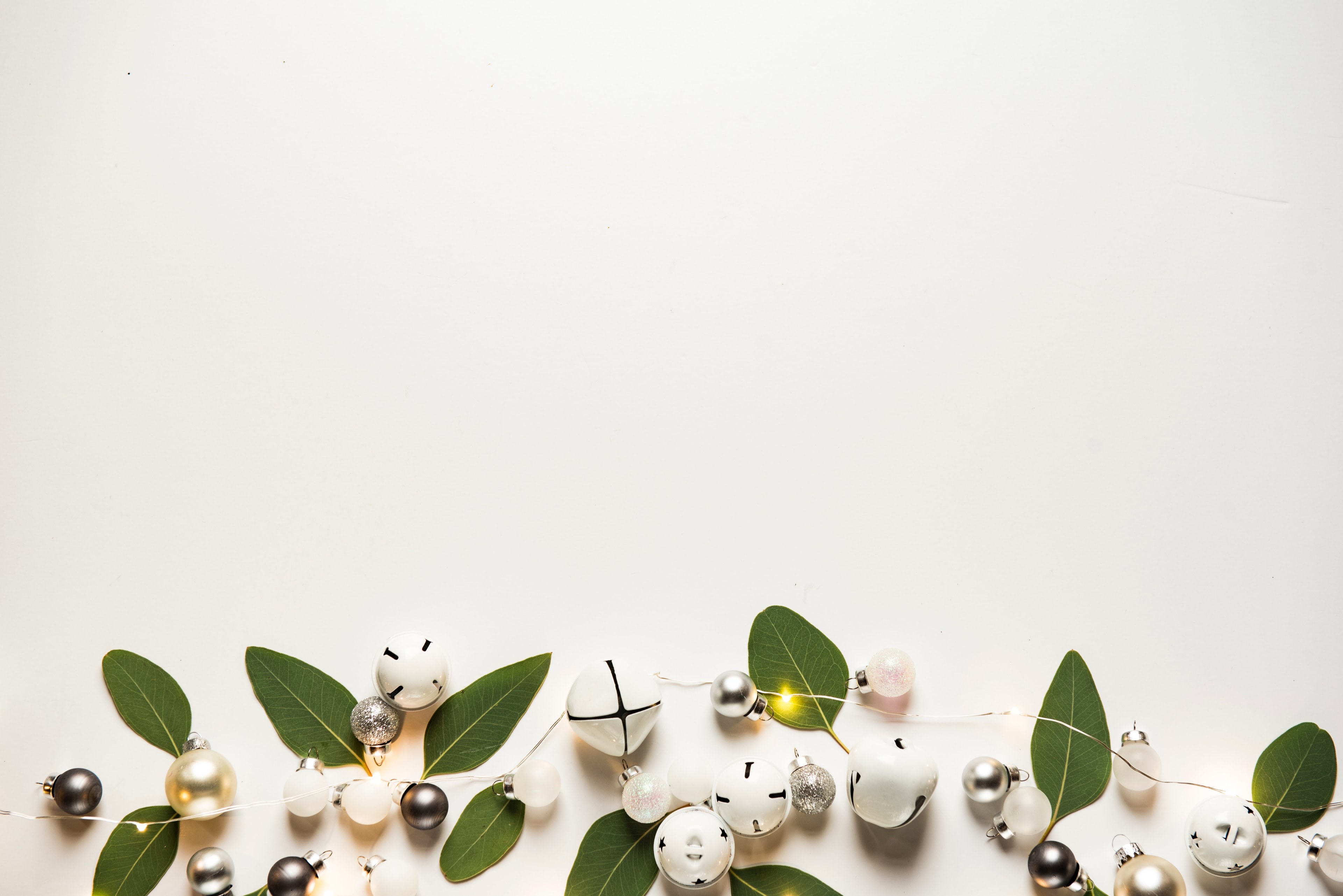 bell fairy light leaf and flatlay 4k, HD Wallpaper