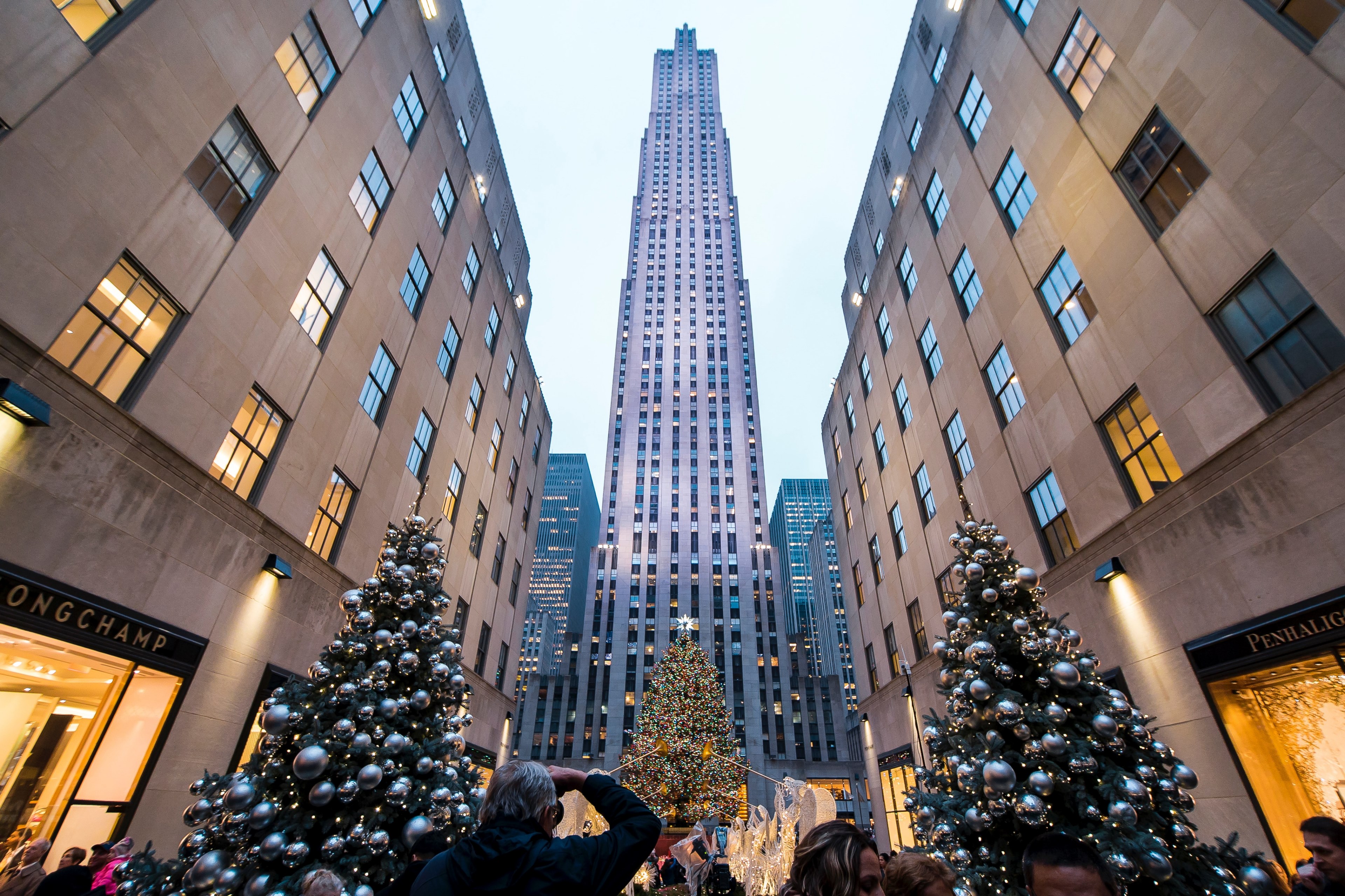 christmas by rockefeller center 4k, HD Wallpaper