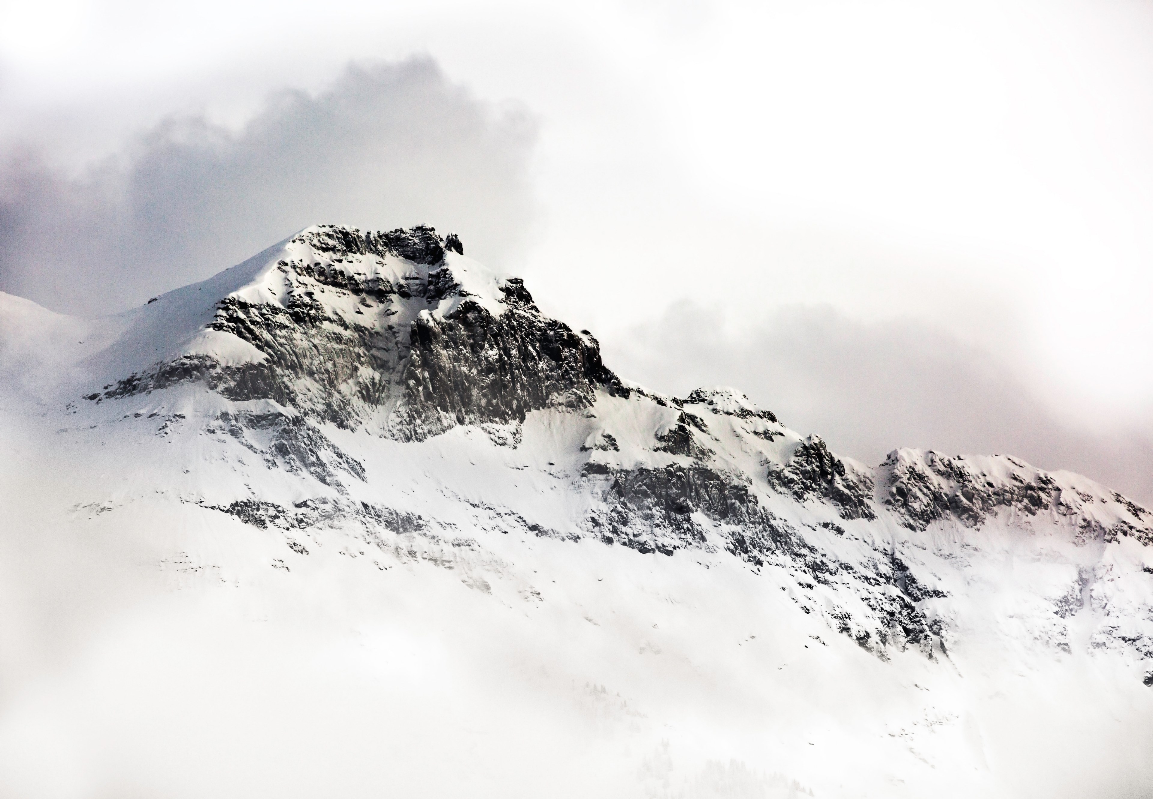 snow covered mountains with fog in telluride, _snow coverd mountains in telluride 4k, HD Wallpaper