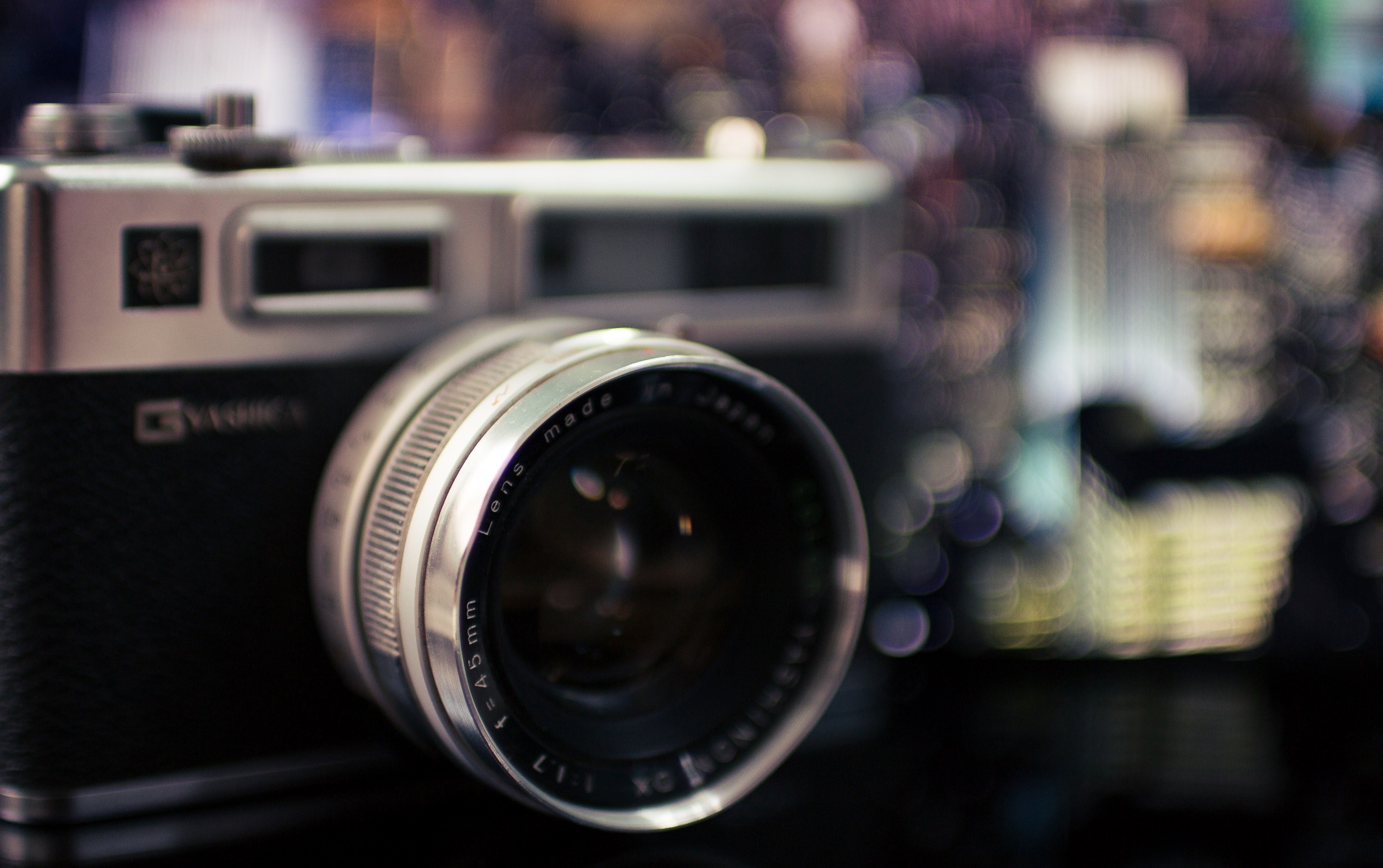 close up of the lens of a vintage camera, vintage camera lens 4k, HD Wallpaper