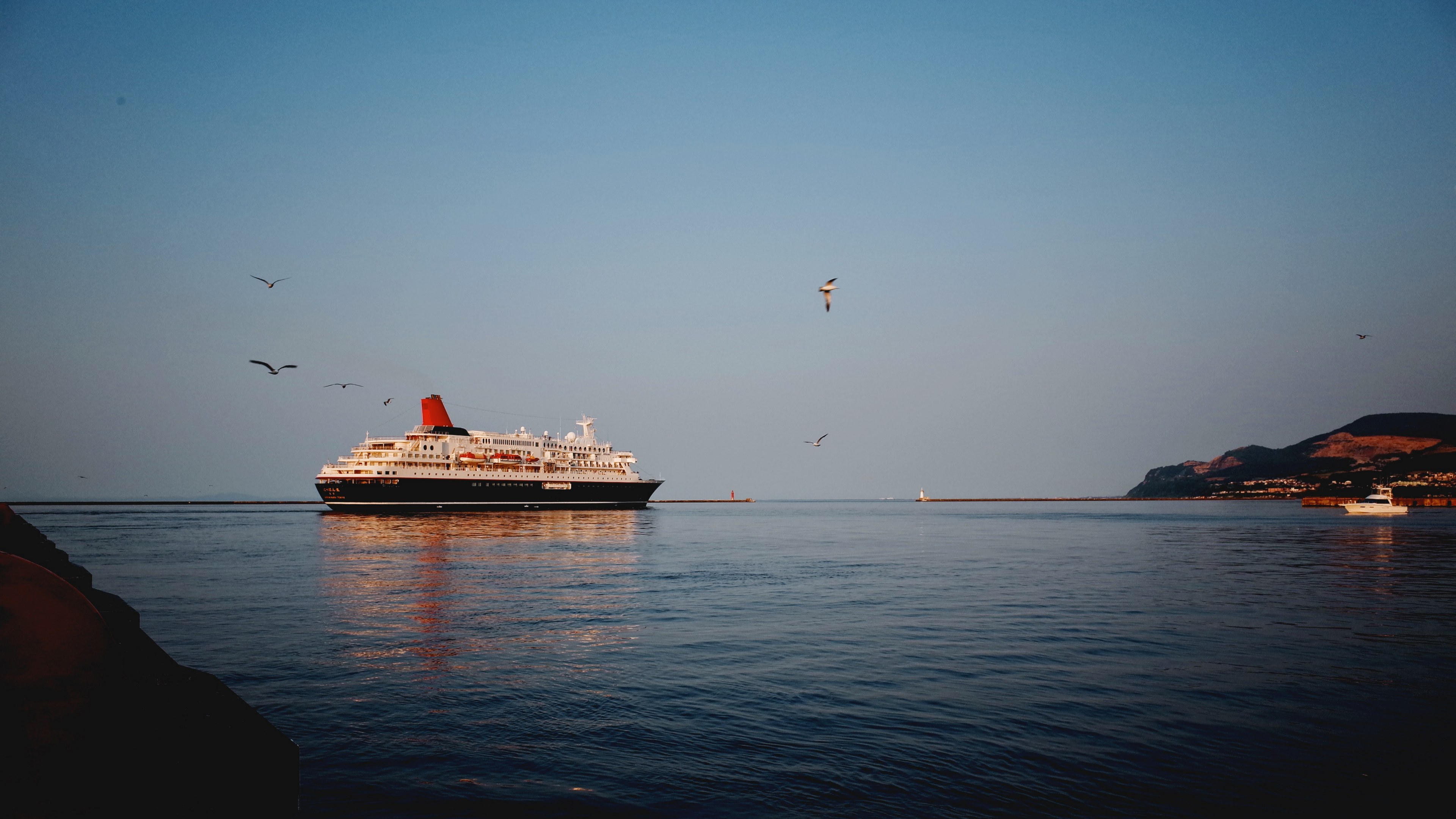 cruise boat ship and ocean 4k, HD Wallpaper
