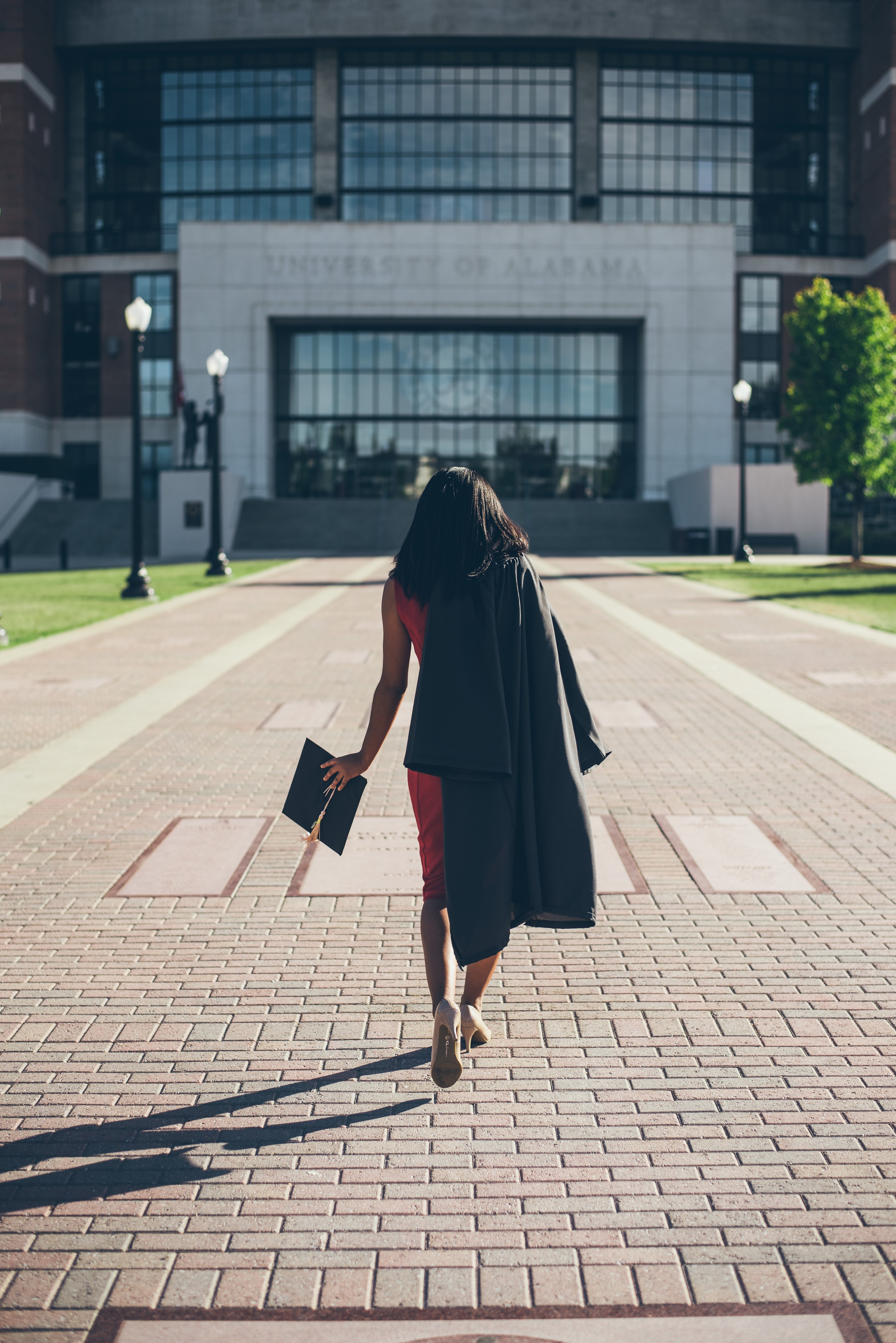 woman female shadow and university hd, 4k, Phone HD Wallpaper