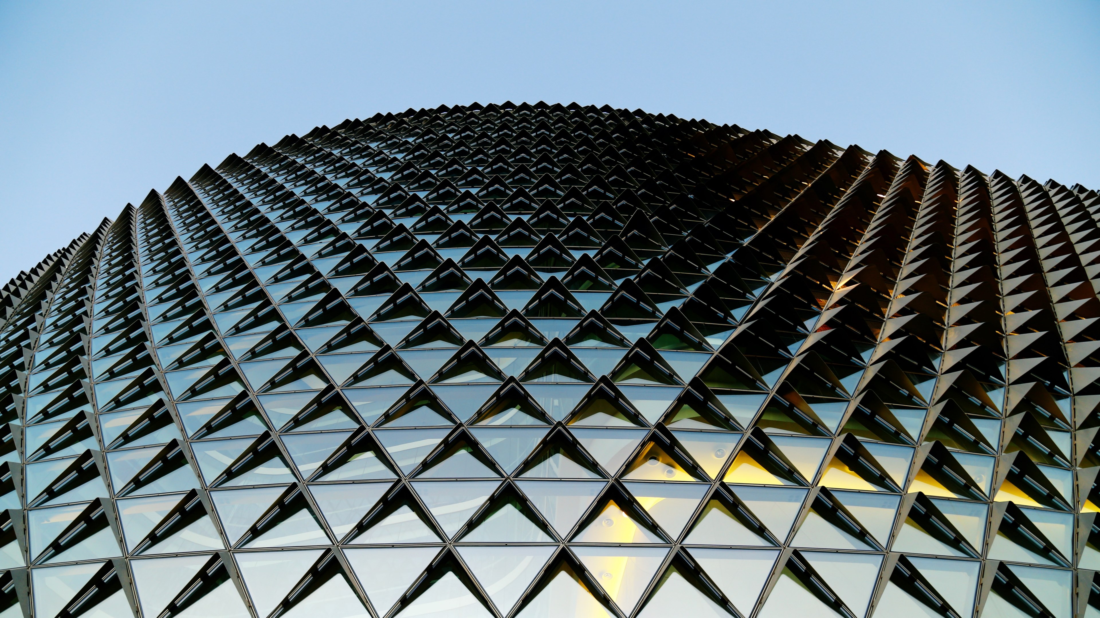 architecture building modern and glass 4k, HD Wallpaper