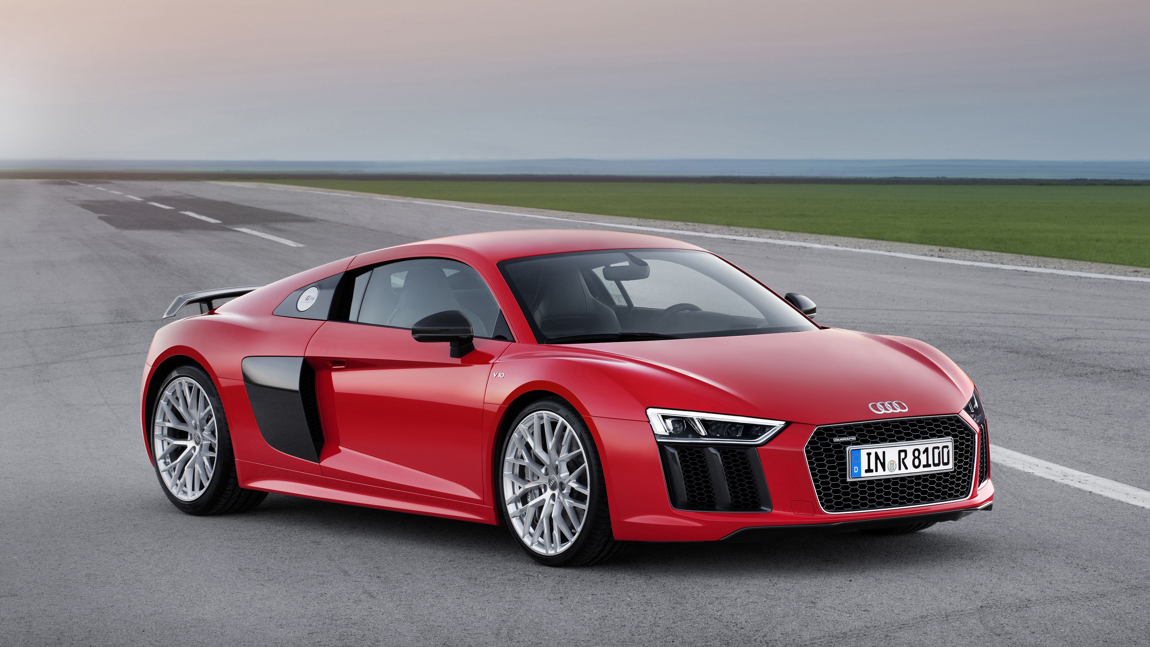audi, r8, v10, red, 2015, 4k, HD Wallpaper