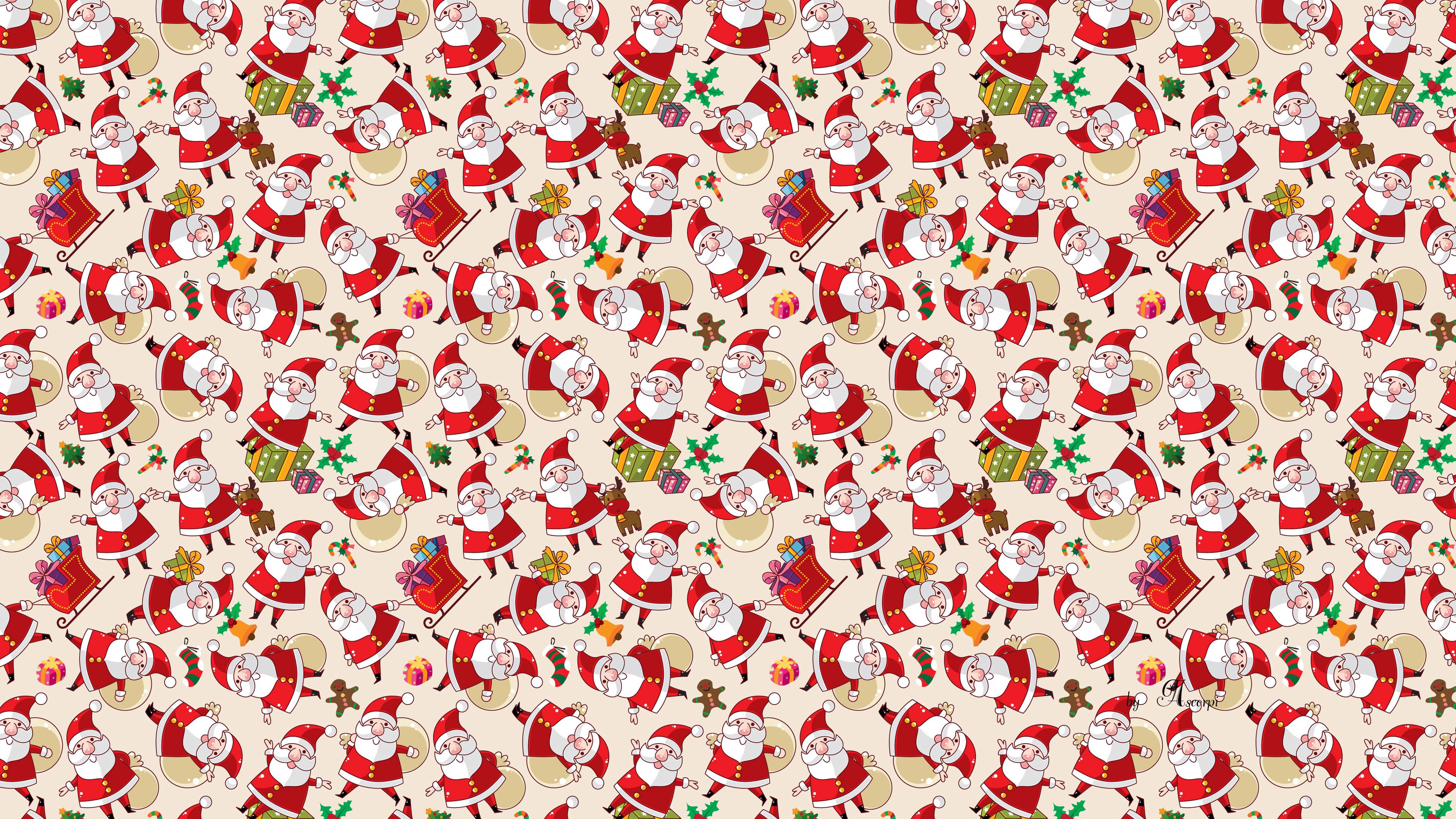 santa claus, texture, background, pictures, 4k, HD Wallpaper