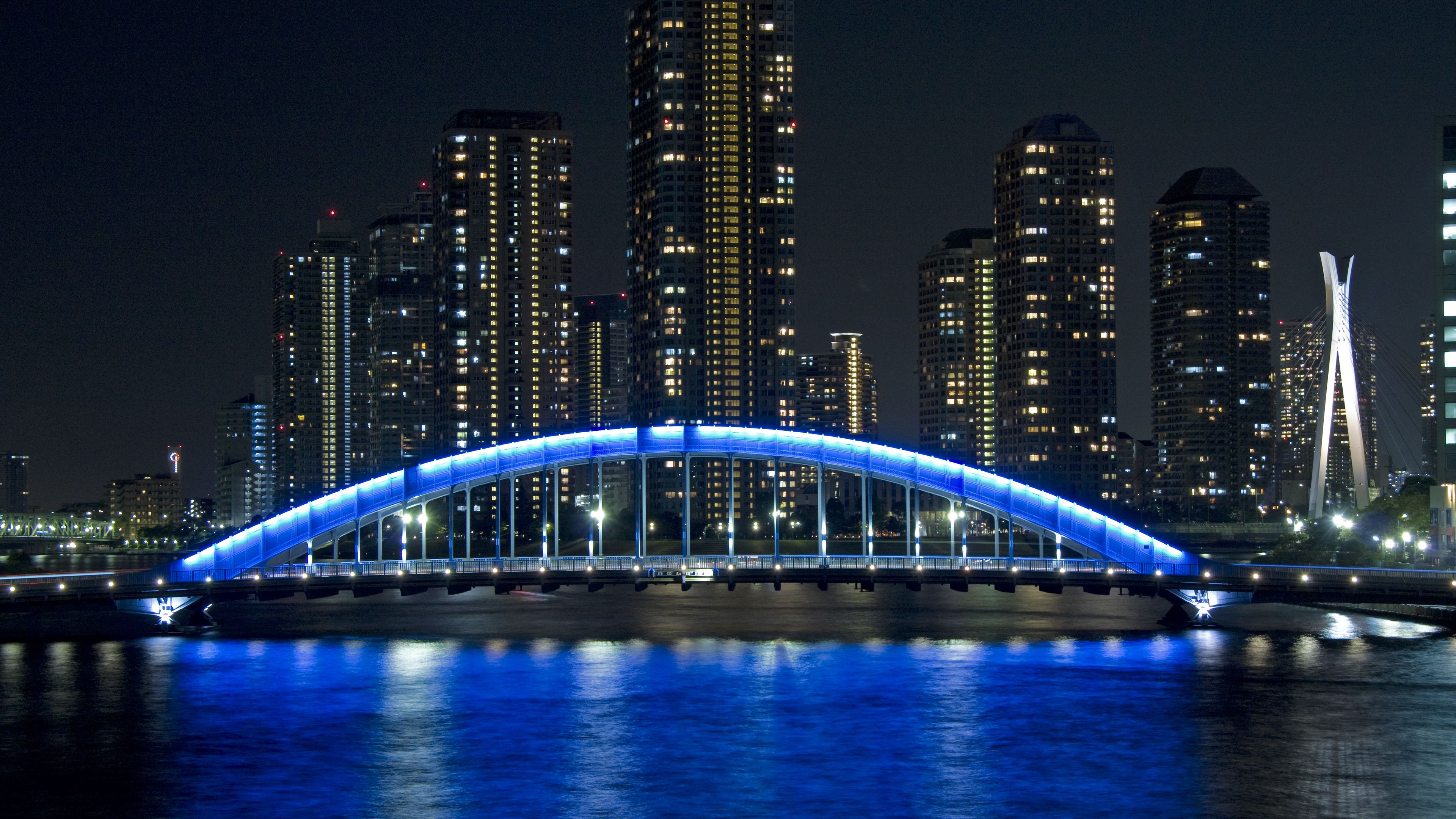 bridge eitai, tokyo, japan, 4k, HD Wallpaper