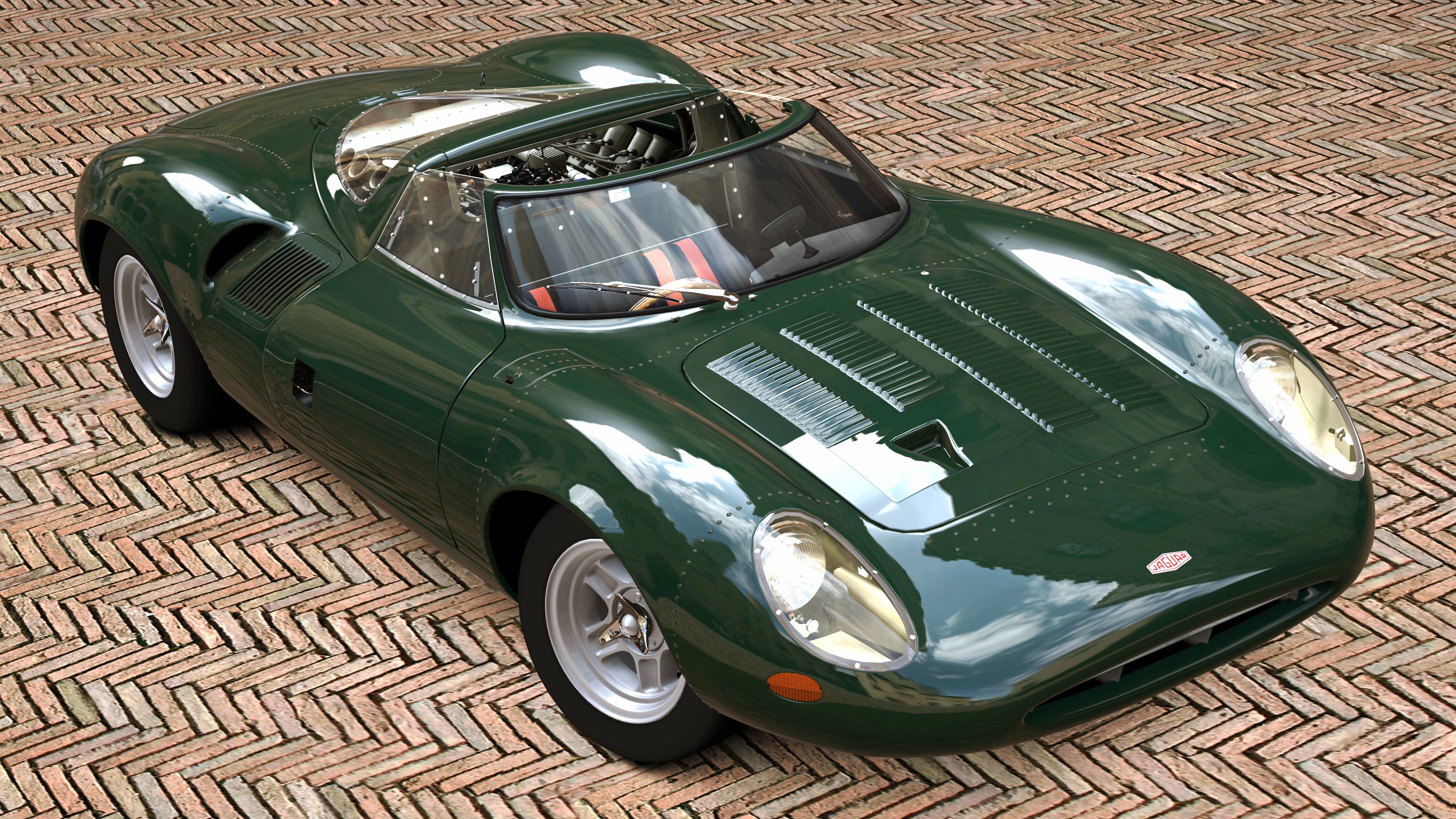jaguar xj13, 1996, race car, roadster, 4k, HD Wallpaper