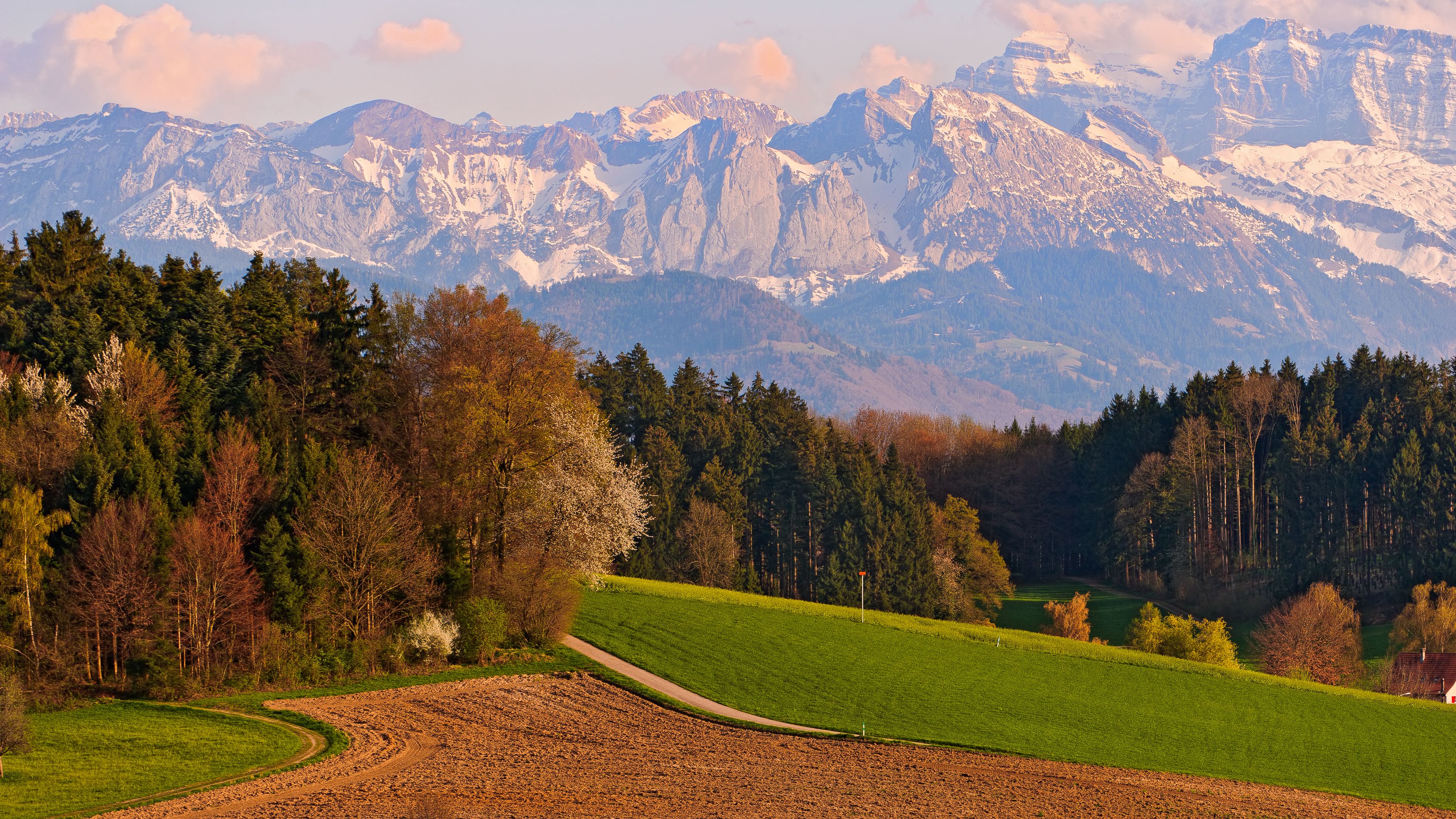 switzerland, mountains, landscape, sky, autumn, 4k, HD Wallpaper