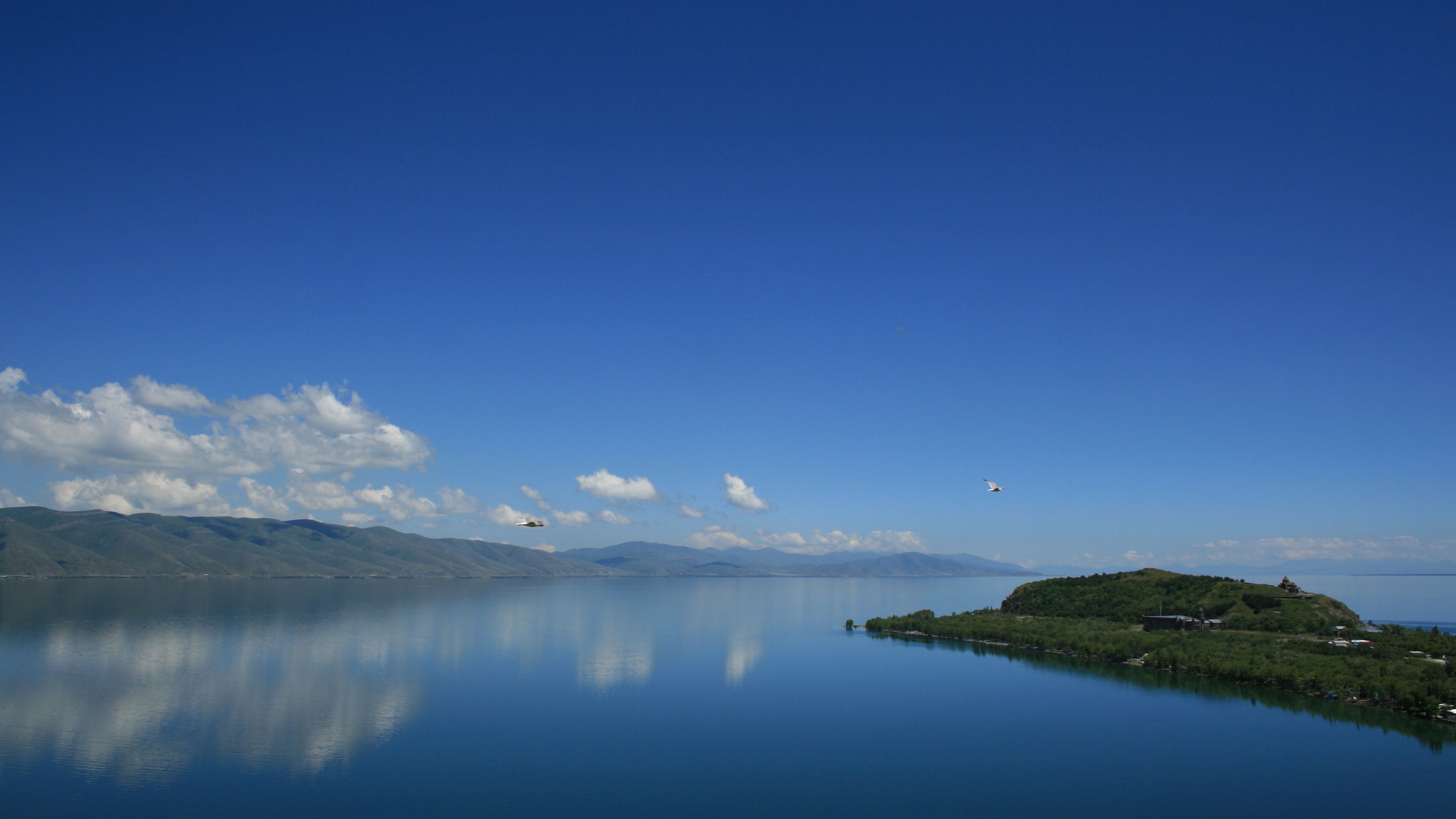 day of lake sevan, sevan, armenia, lake, august, 4k, HD Wallpaper