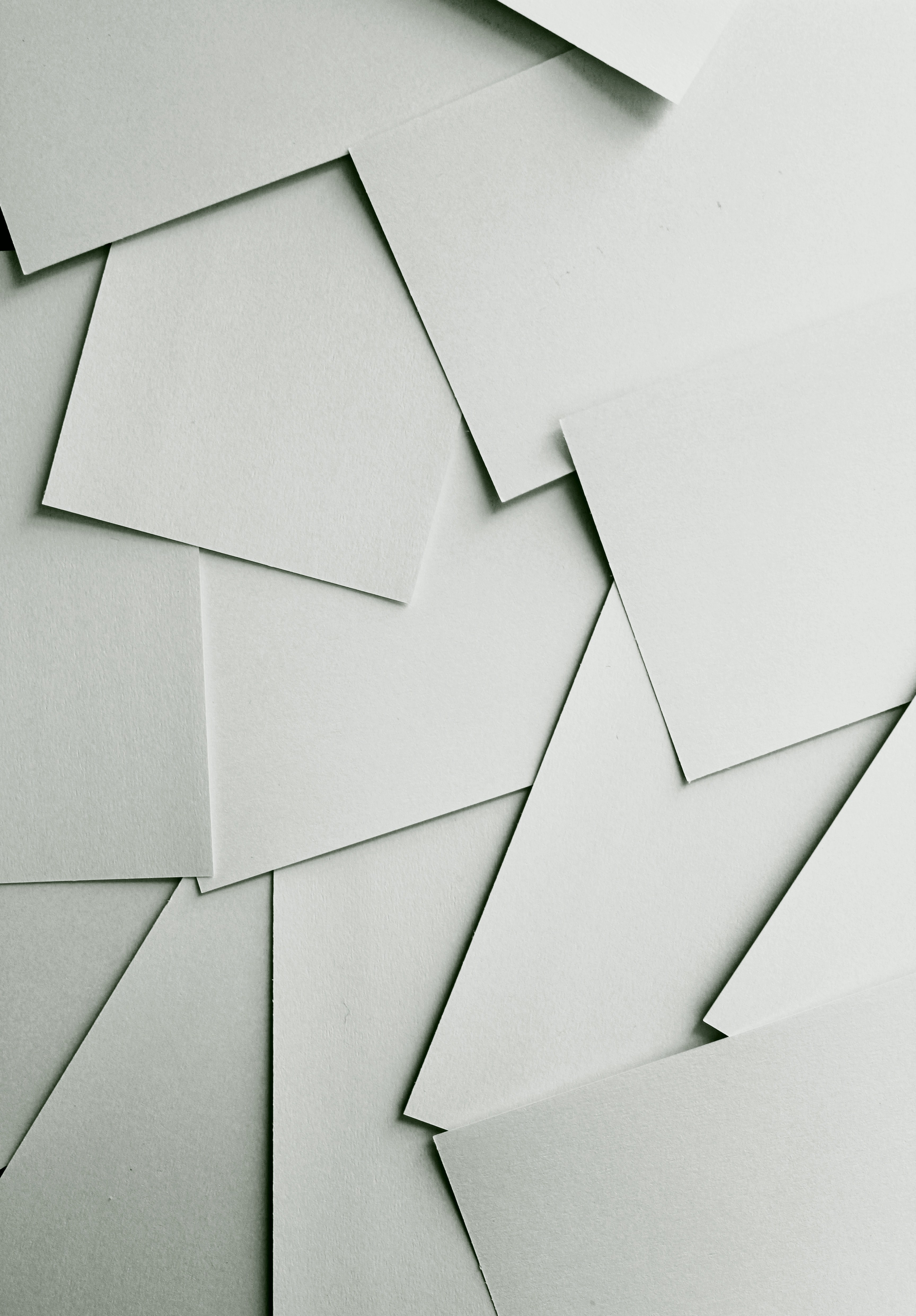 scattered sheets of white paper covering the entire frame, scattered white paper 4k, Phone HD Wallpaper