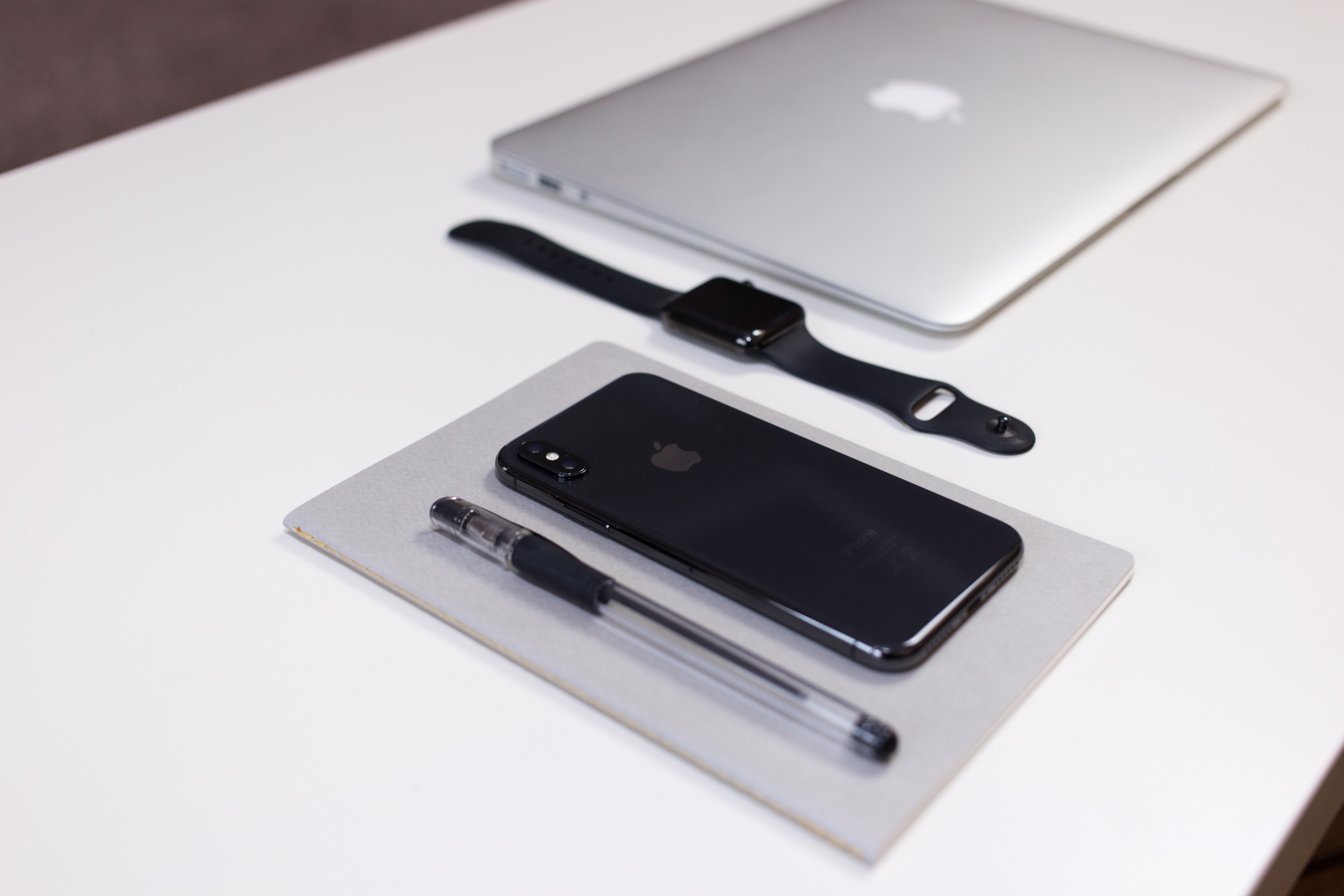 watch phone mobile phone and macbook 4k, HD Wallpaper