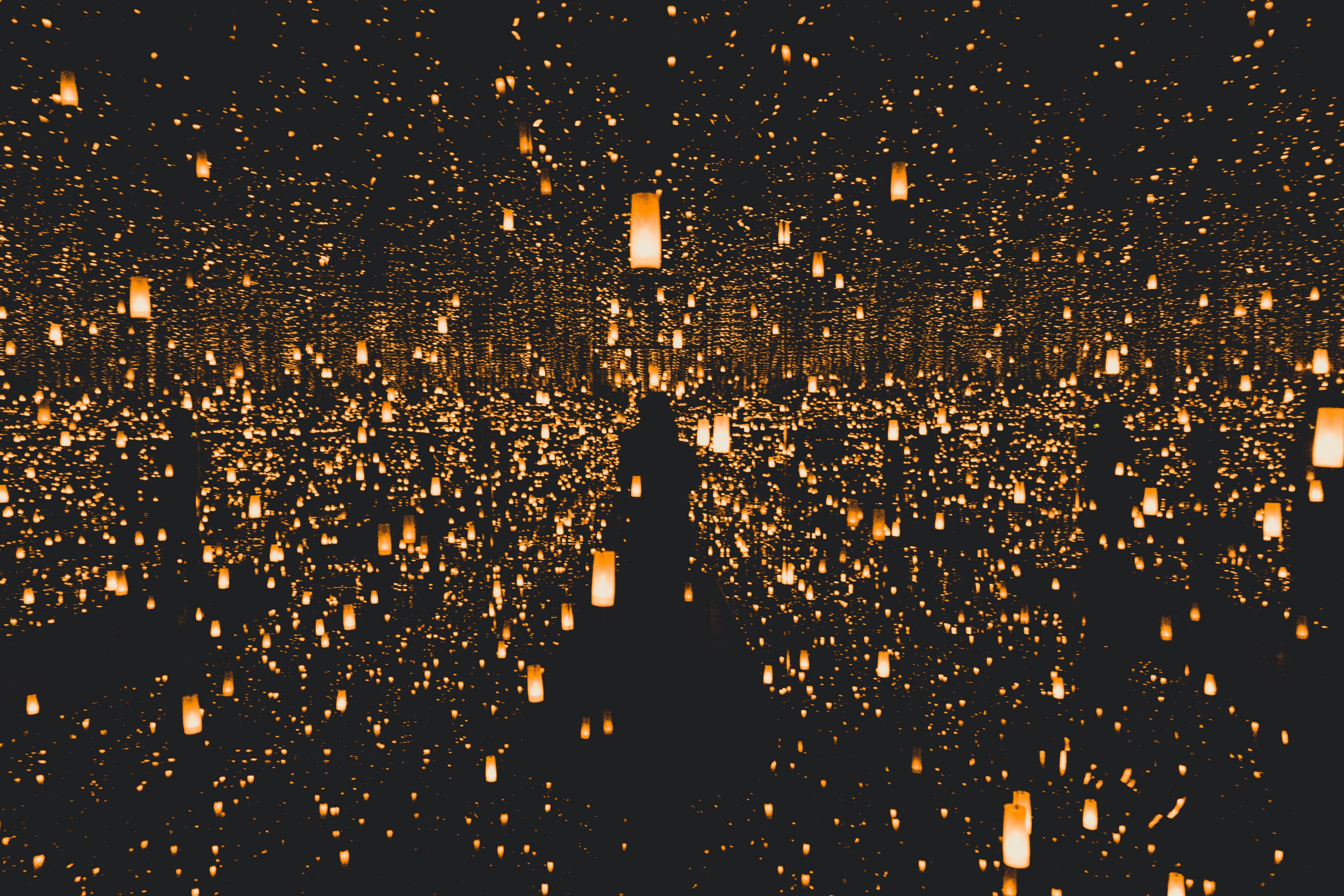 a million lanterns 4k, HD Wallpaper