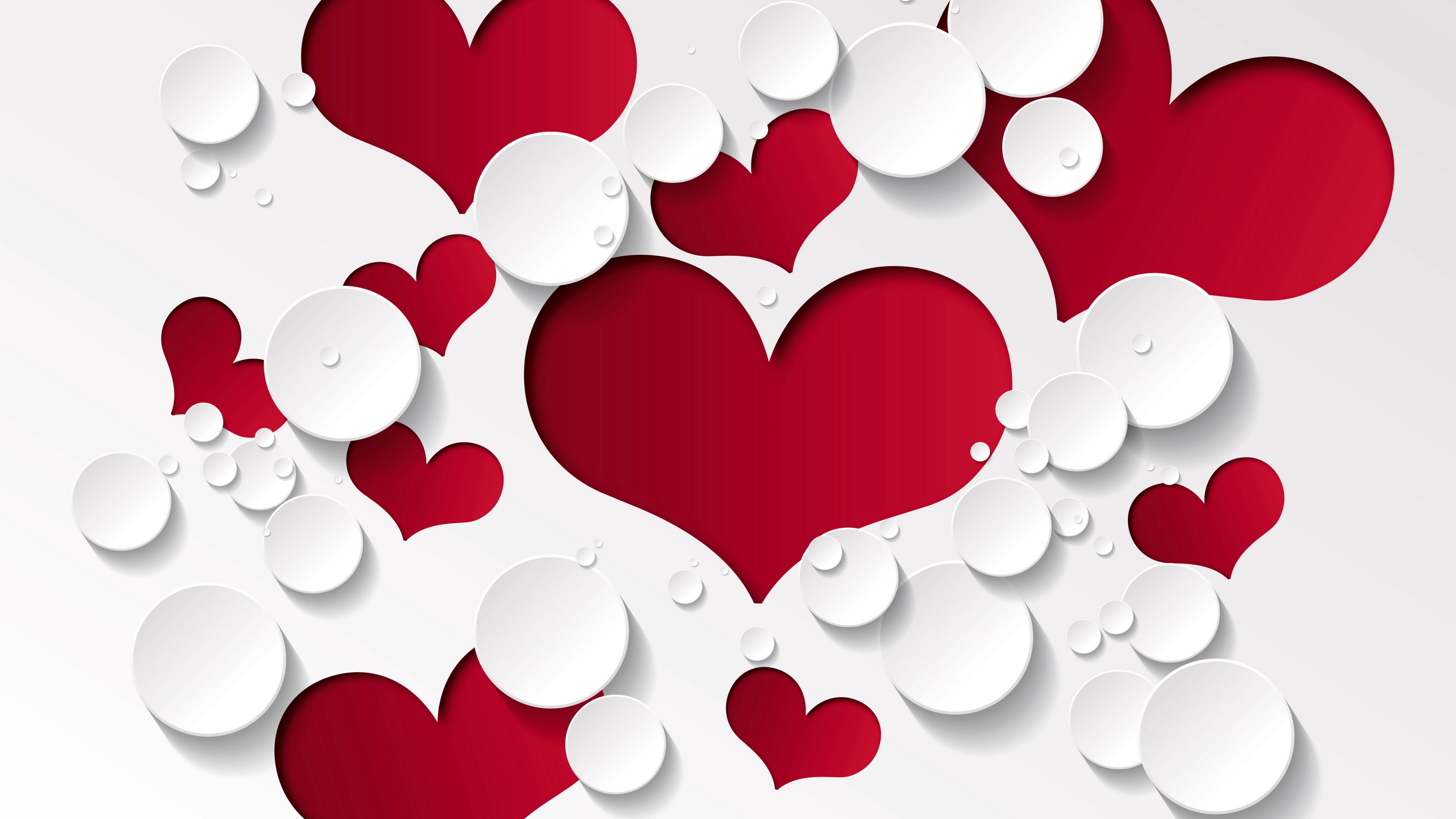 heart, shape, pattern, 4k, HD Wallpaper