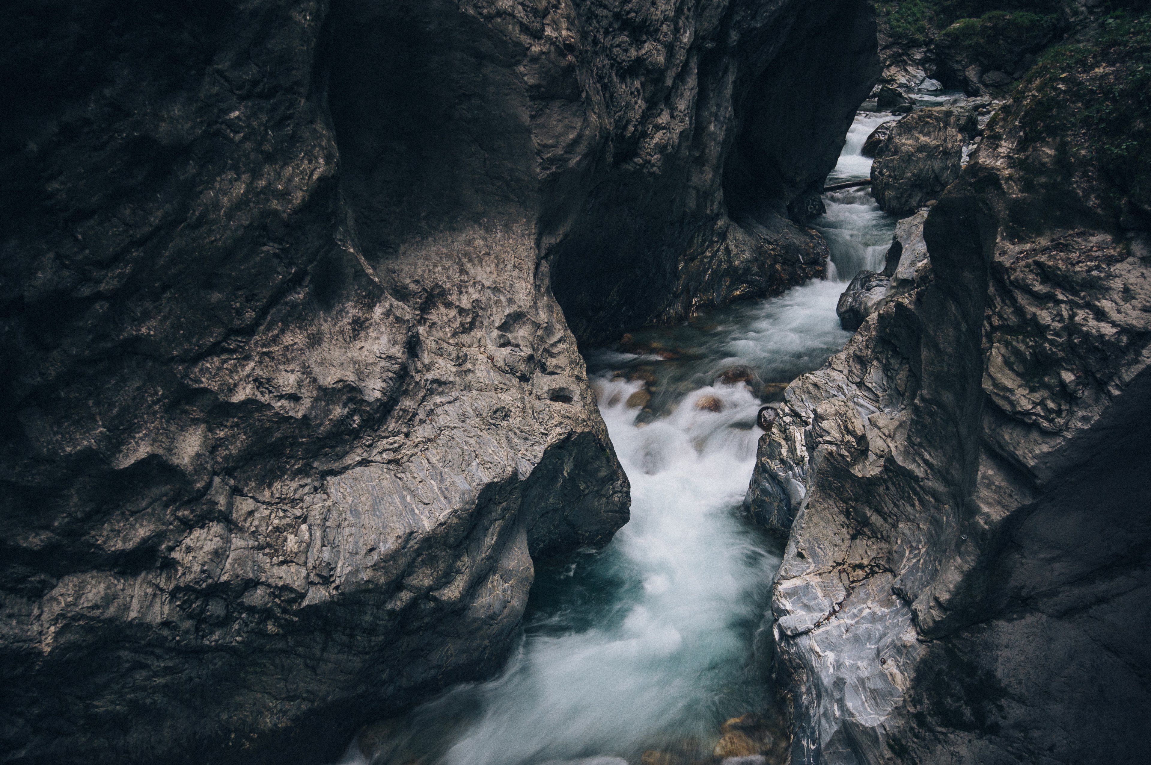 rapid canyon flowing and ravine 4k, HD Wallpaper