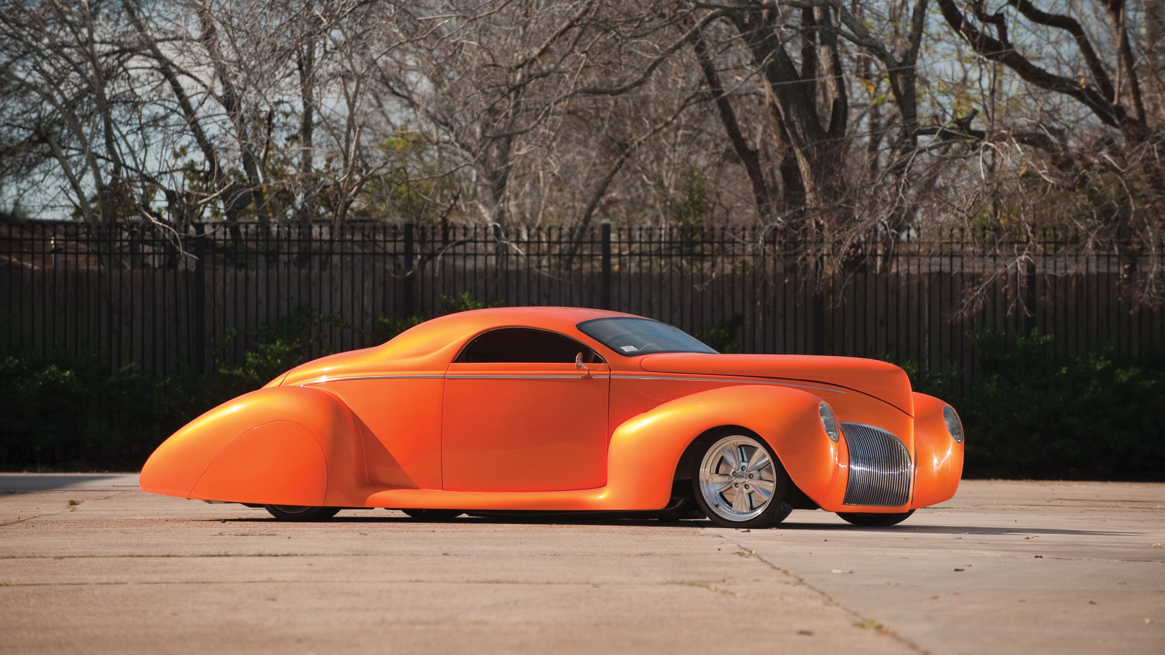 1939, lincoln, zephyr, style, concept, orange, 4k, HD Wallpaper
