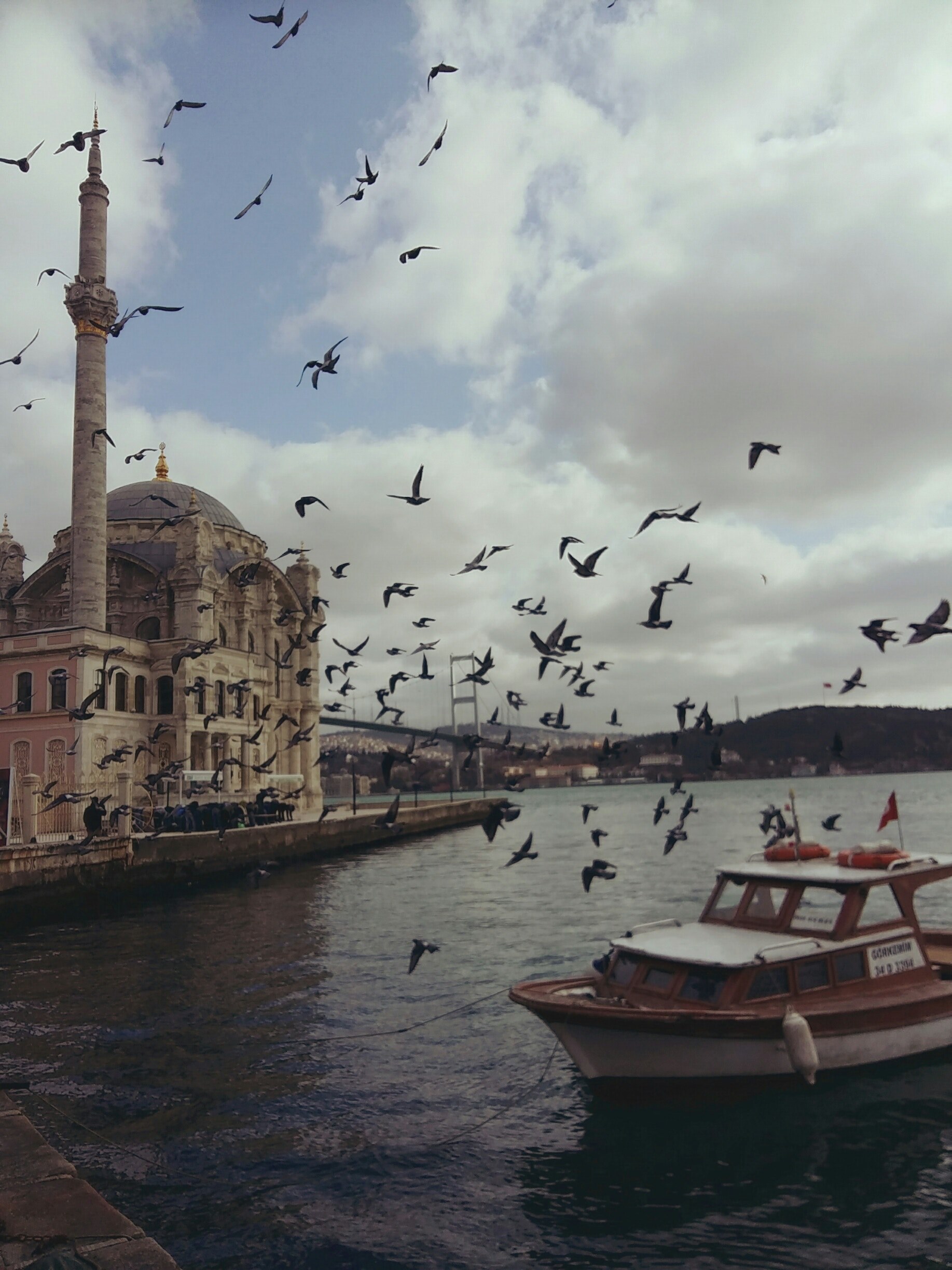 ortaky mosque 4k, Phone HD Wallpaper