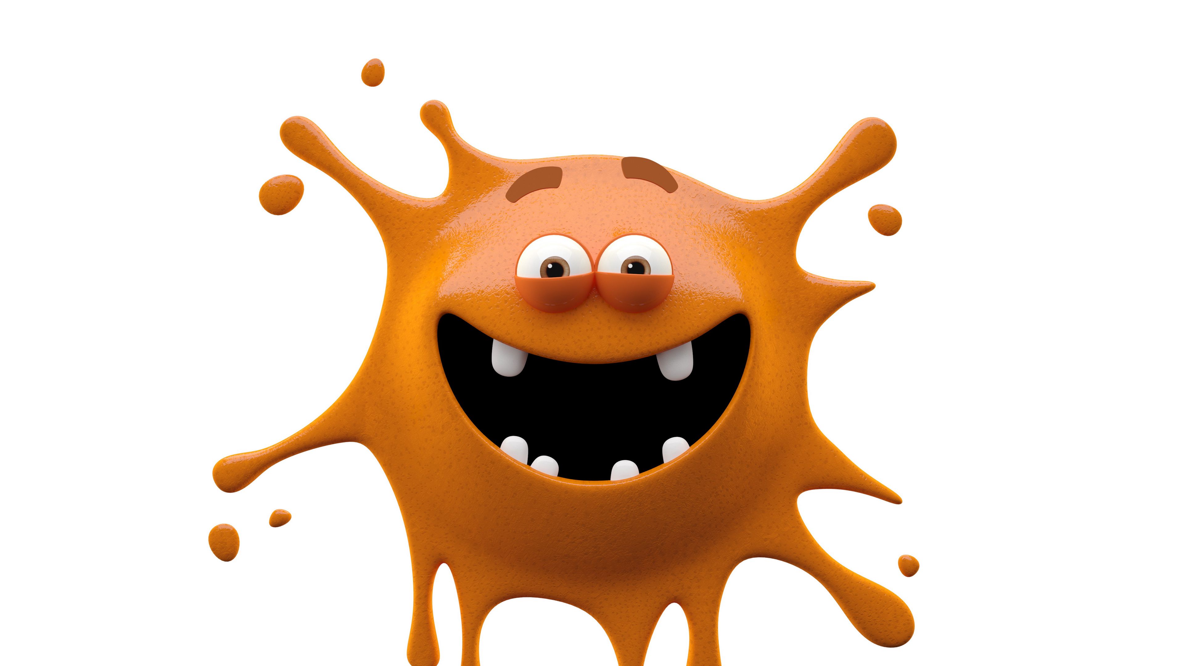 monster, smile, blot, 4k, HD Wallpaper