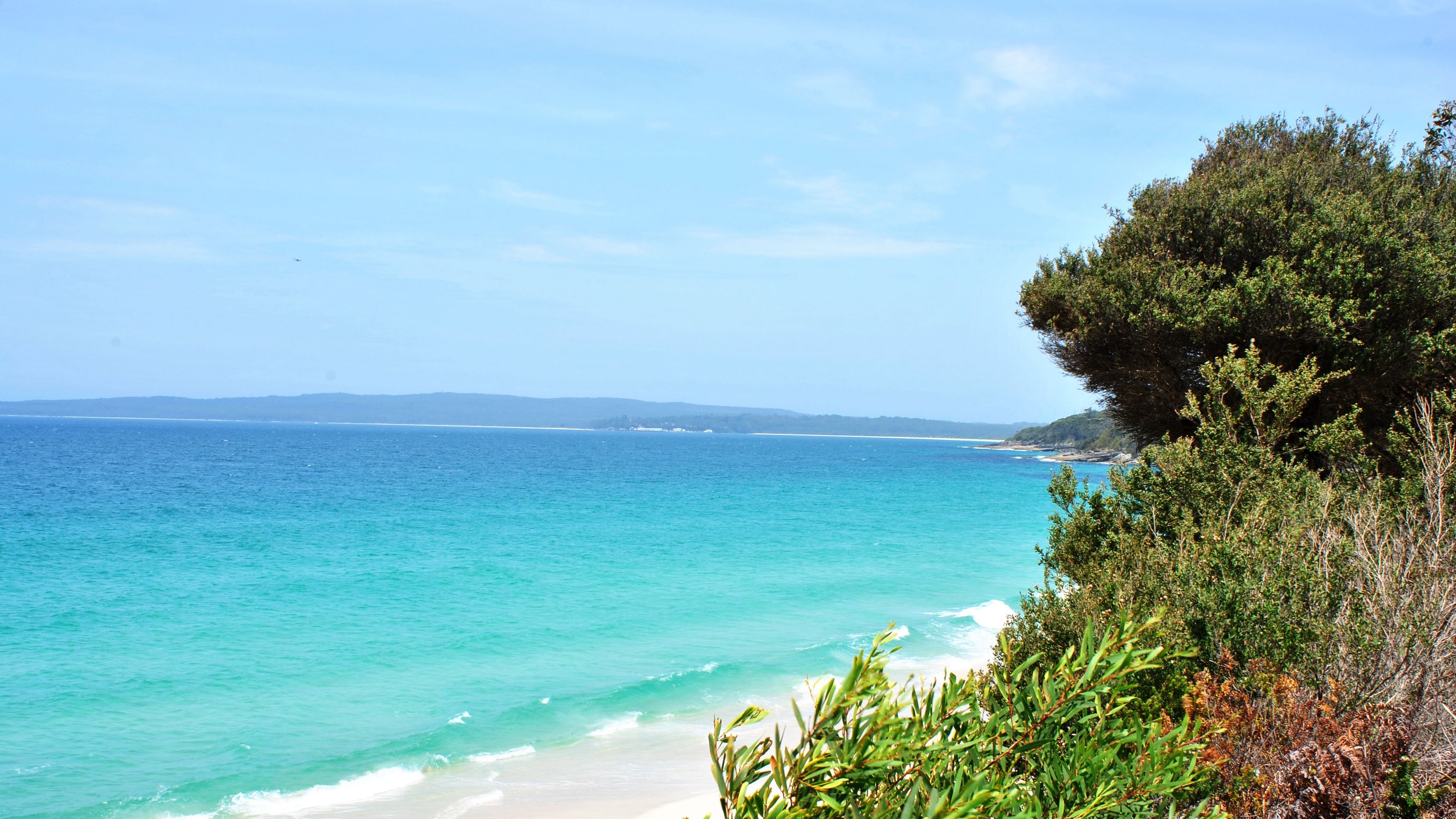 tropics, beach, sand, landscape, 4k, HD Wallpaper