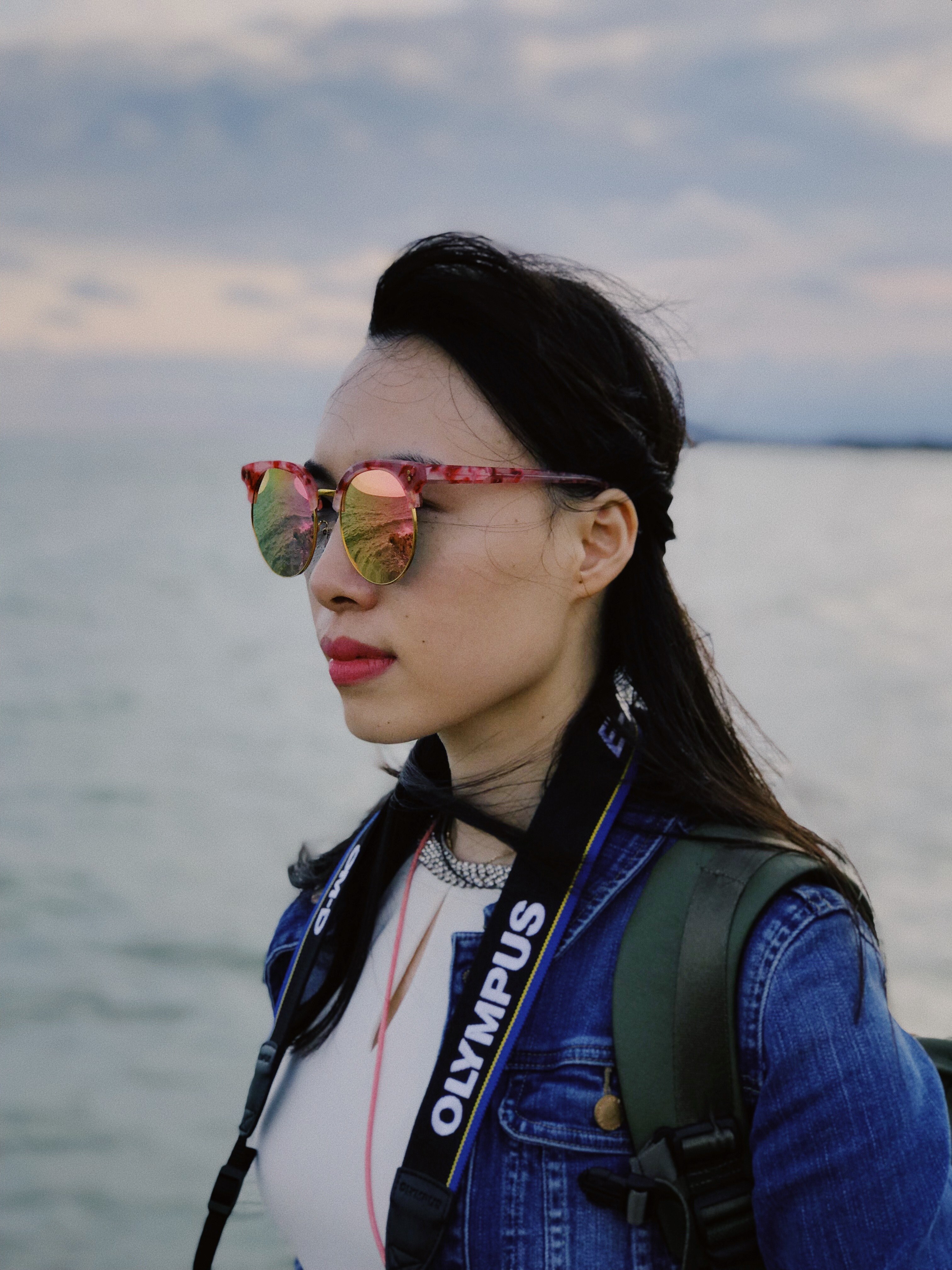 woman female asian and sunglasses hd, 4k, Phone HD Wallpaper