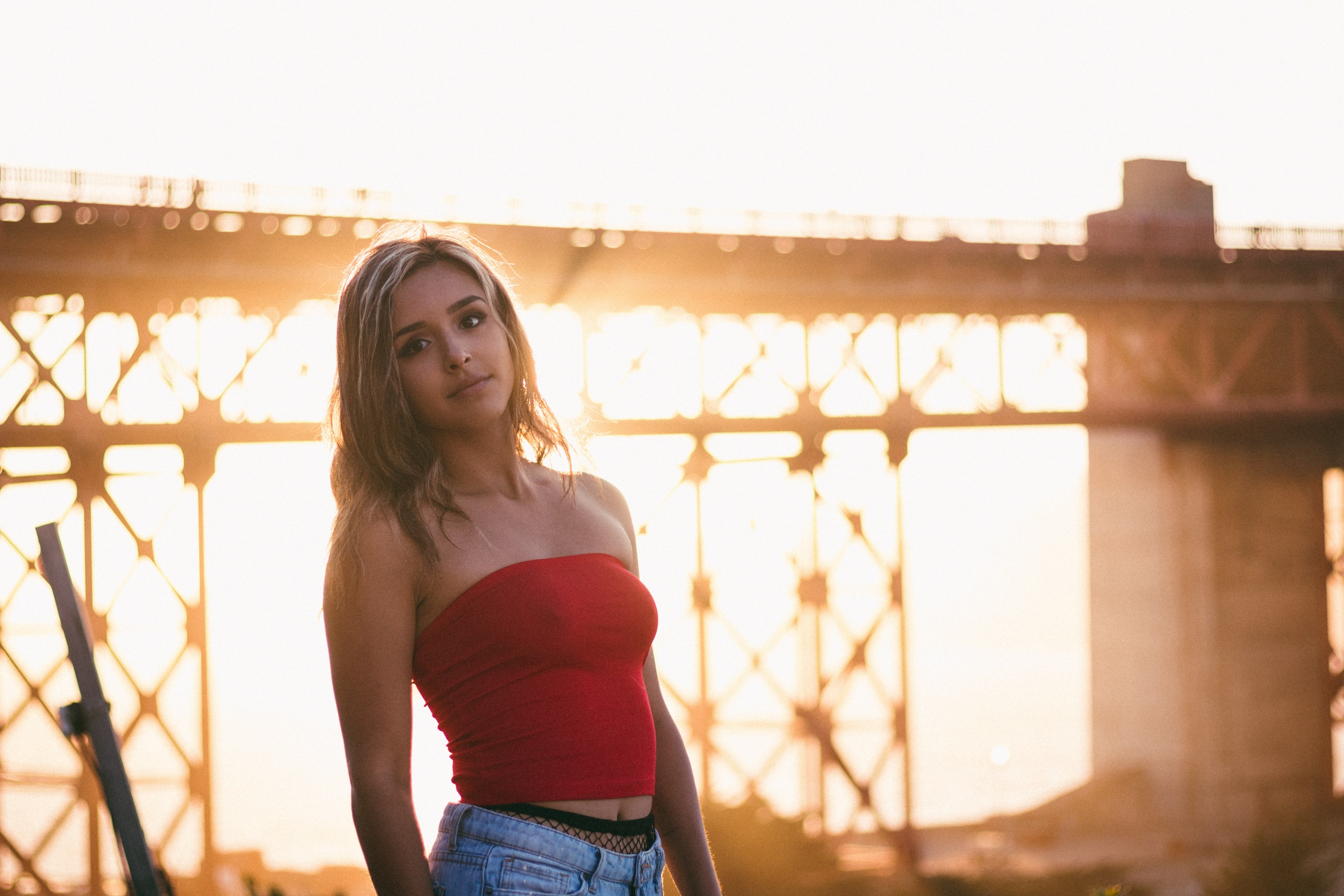golden hour by the golden gate 4k, HD Wallpaper
