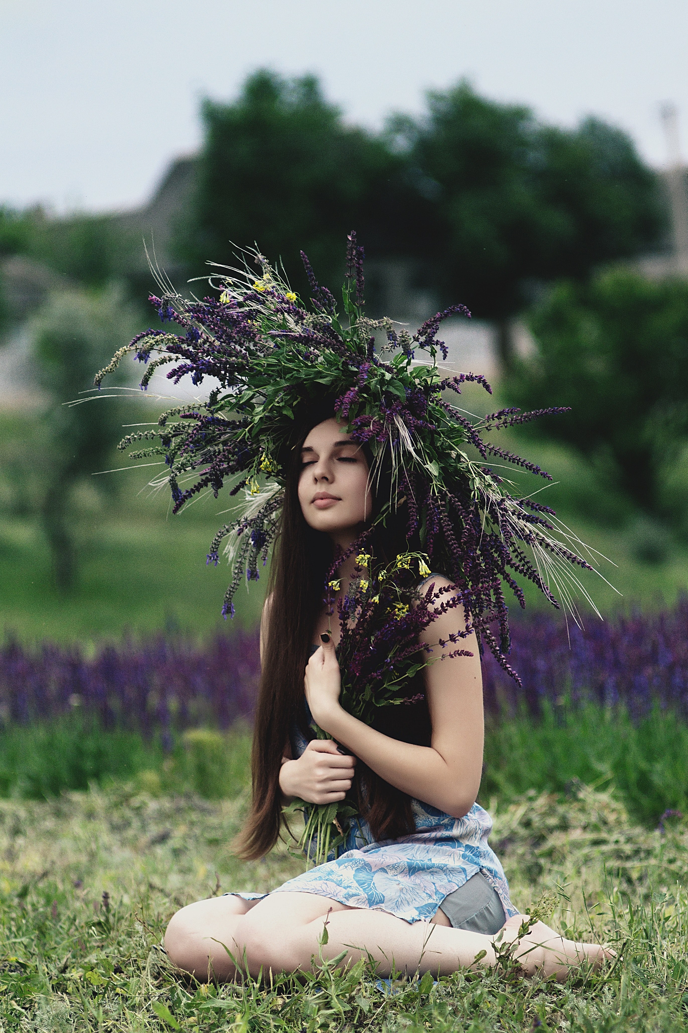 flower girl lavender and nature hd, 4k, Phone HD Wallpaper