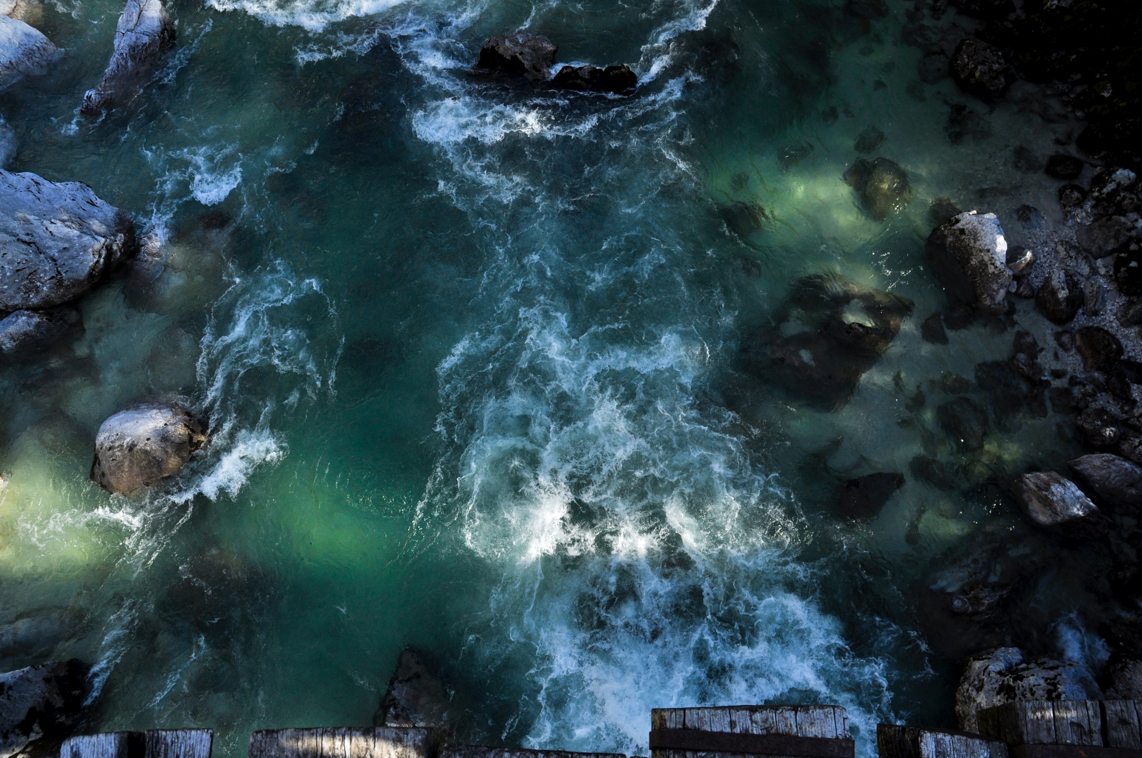water bridge river and wafe 4k, HD Wallpaper