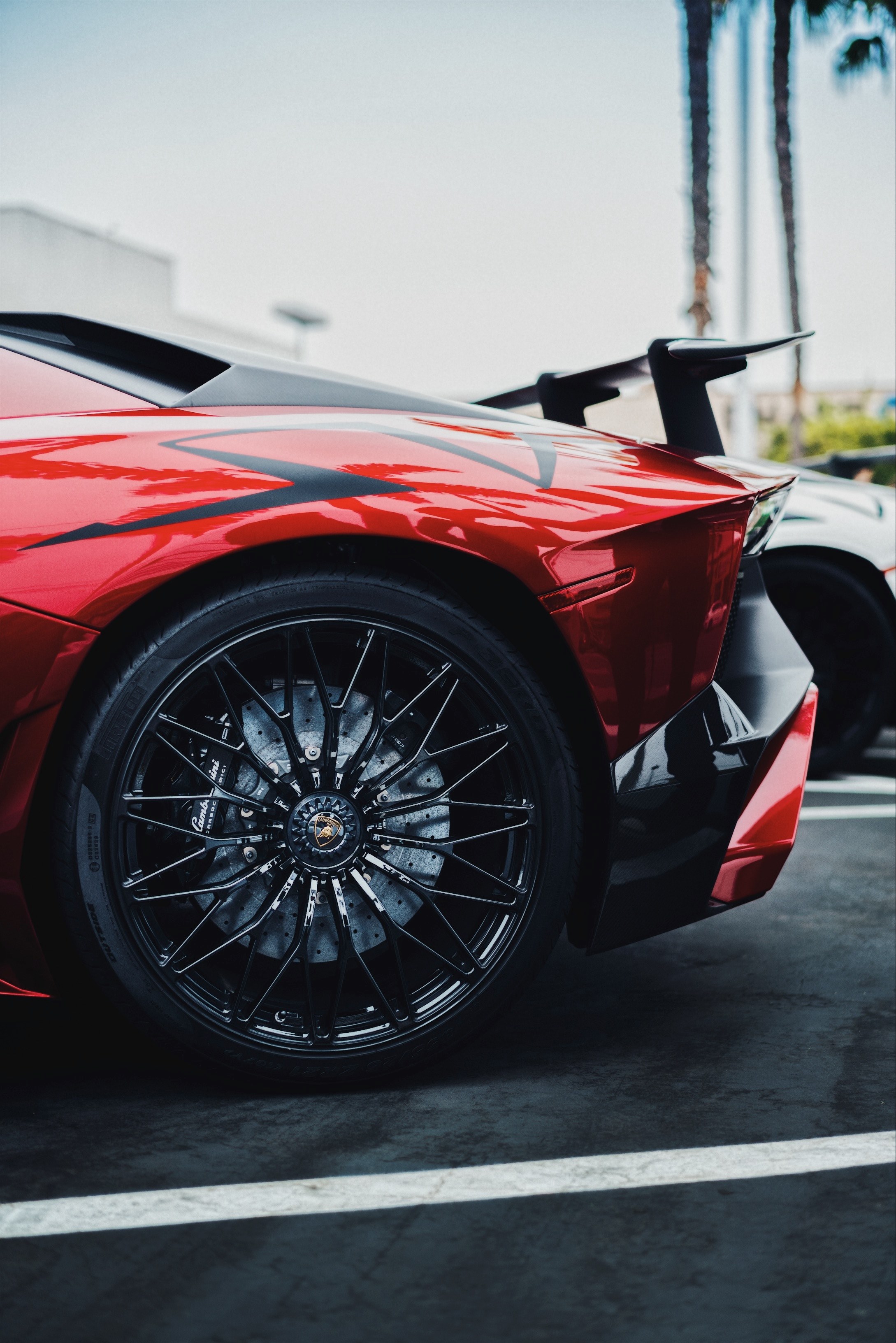 car red sports car and wheel hd, 4k, Phone HD Wallpaper