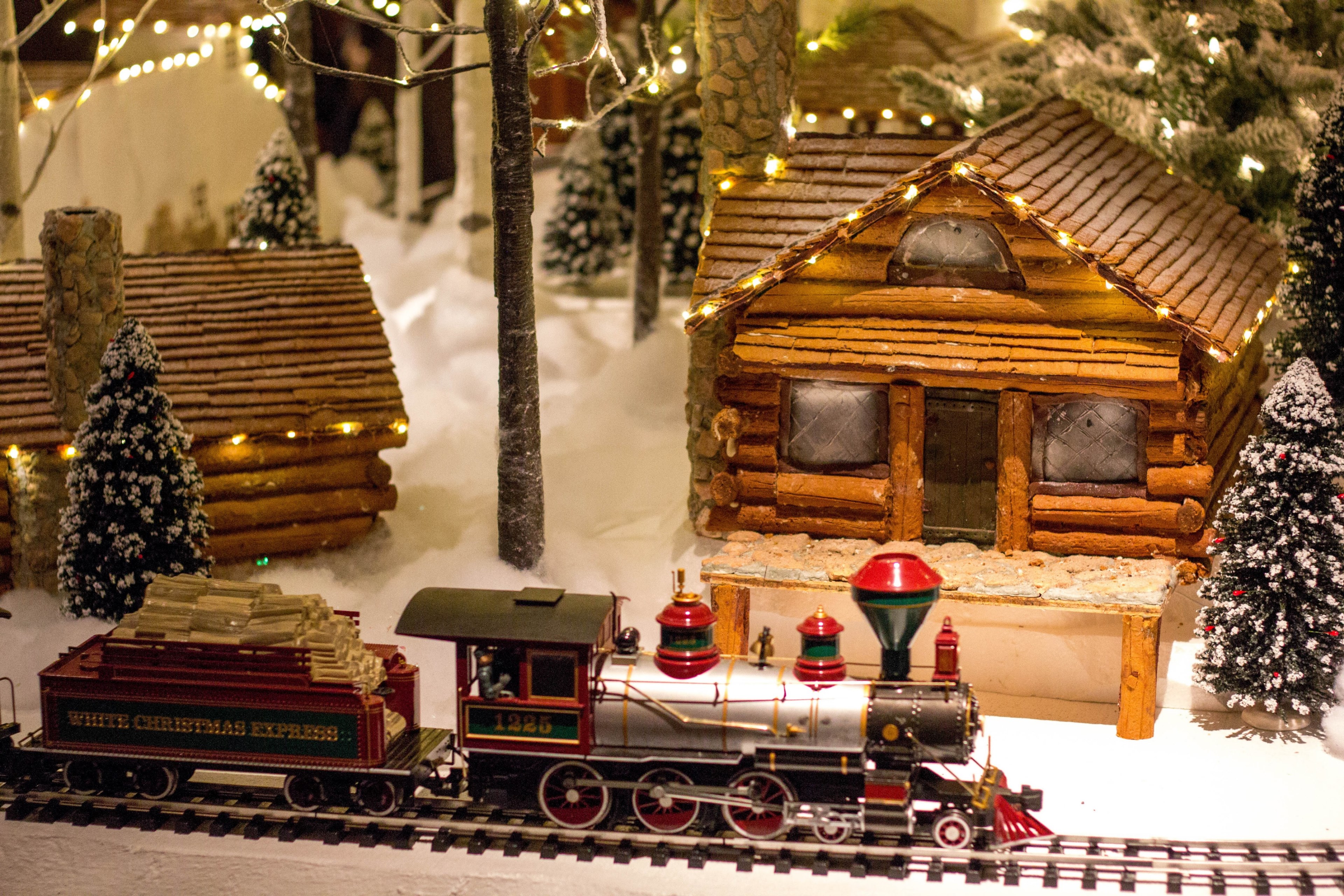christmas gingerbread village 4k, HD Wallpaper
