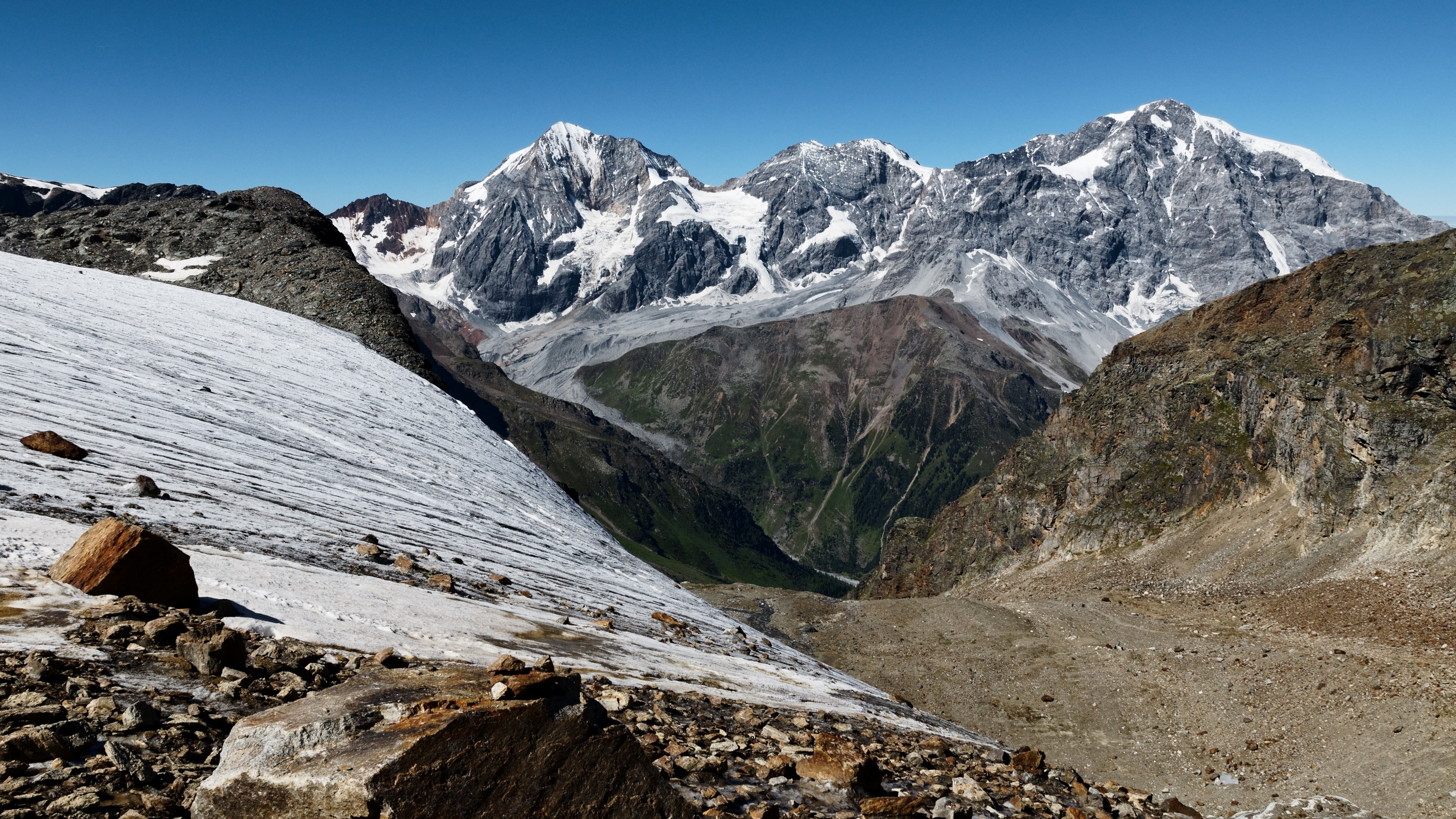 italy alp glacier and mountain 4k, HD Wallpaper