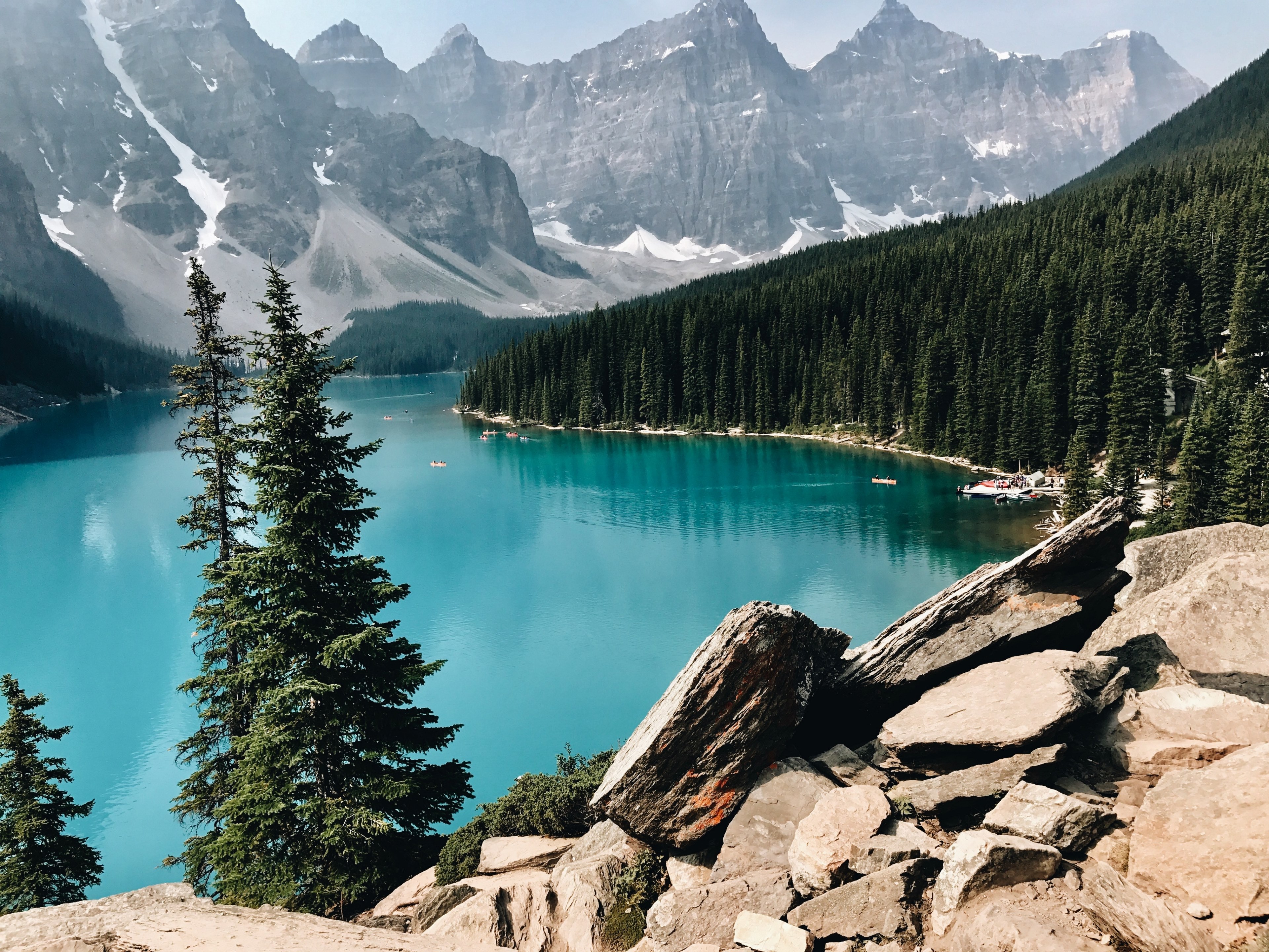 moraine lake 4k, HD Wallpaper